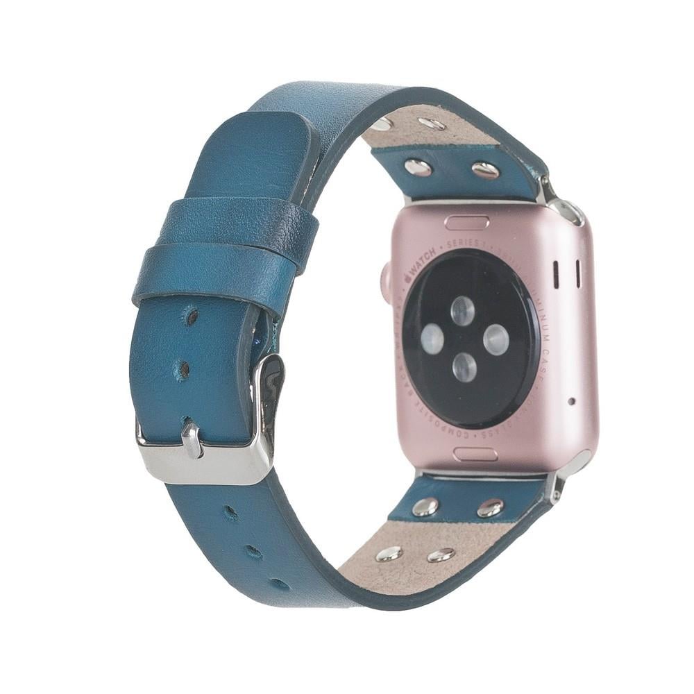 Apple Watch Uyumlu Deri Kordon Cross 42-44-45mm ST BRN4E