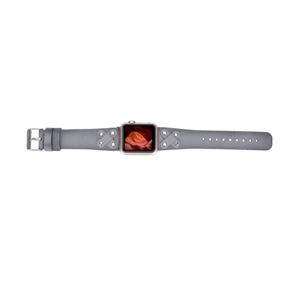 Apple Watch Uyumlu Deri Kordon Cross 42-44-45mm ST RST9E