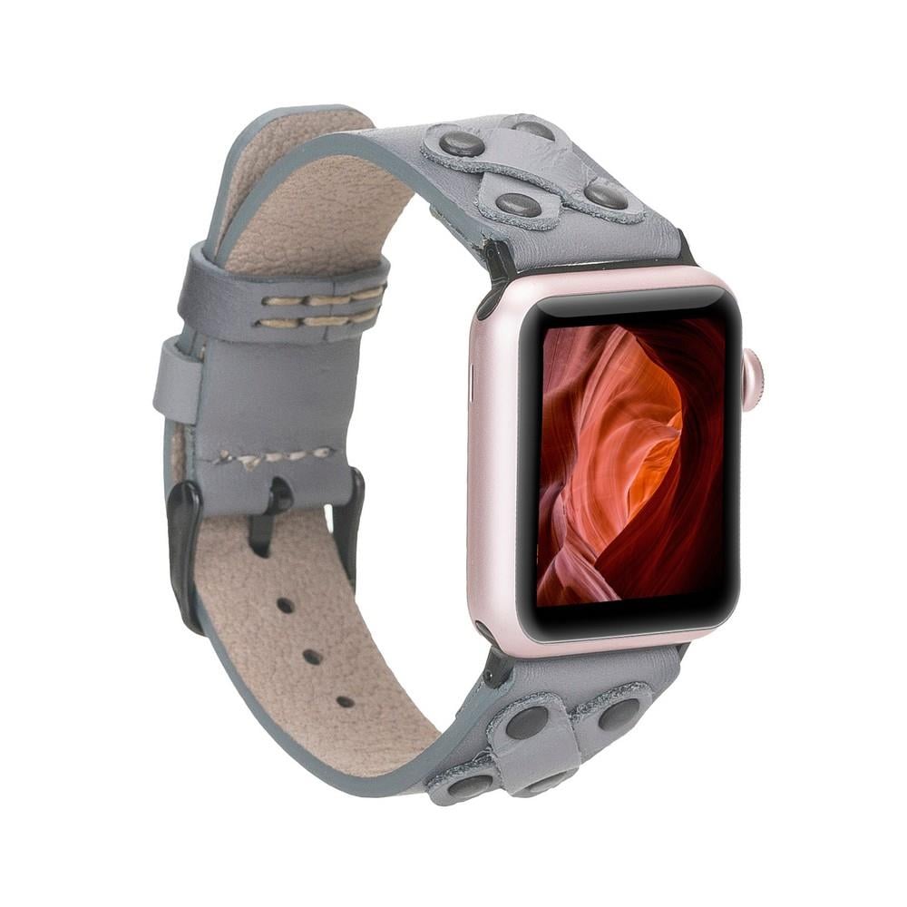 Apple Watch Uyumlu Deri Kordon Cross 42-44-45mm BT RST9E