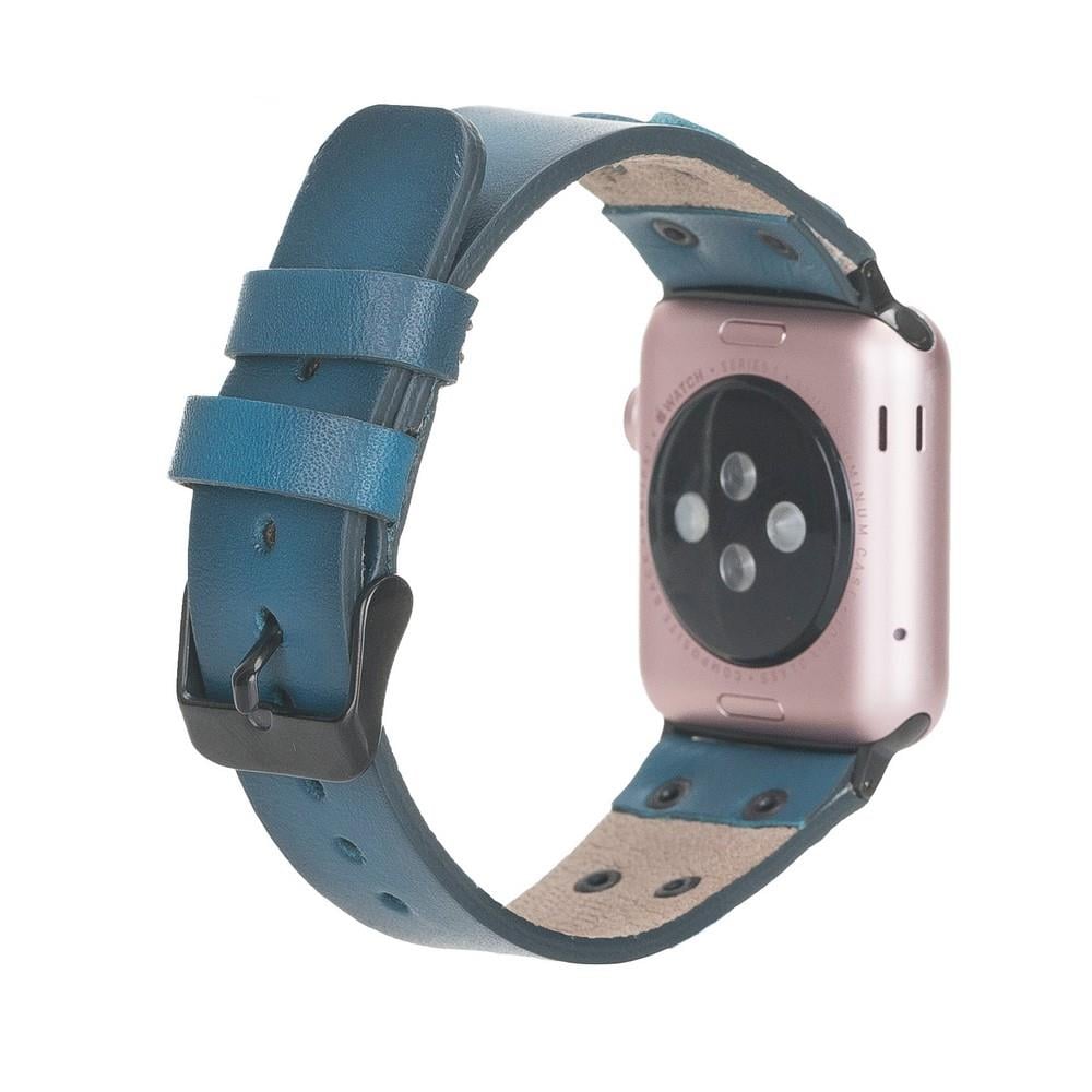 Apple Watch Uyumlu Deri Kordon Cross 42-44-45mm BT BRN4E