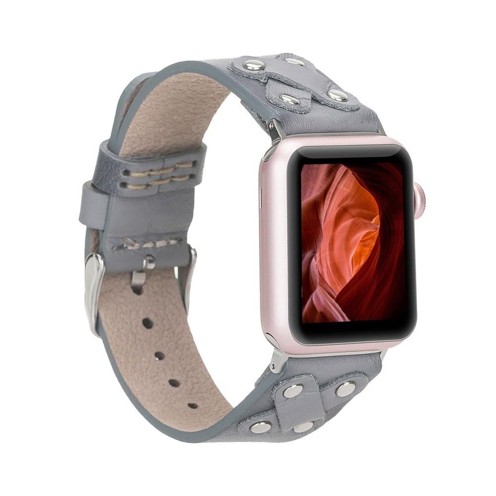 Apple Watch Uyumlu Deri Kordon Cross 42-44-45mm ST RST9E