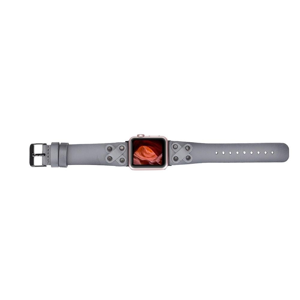 Apple Watch Uyumlu Deri Kordon Cross 42-44-45mm BT RST9E