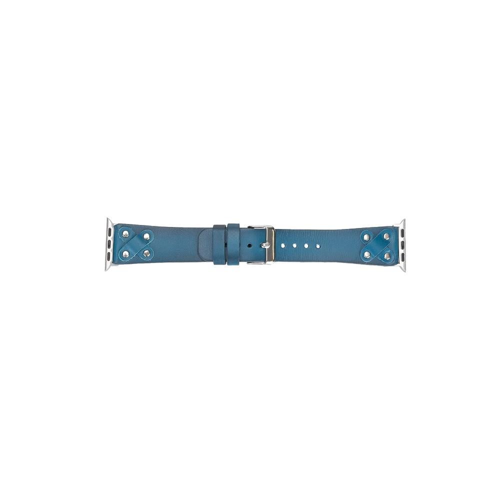 Apple Watch Uyumlu Deri Kordon Cross 42-44-45mm ST BRN4E