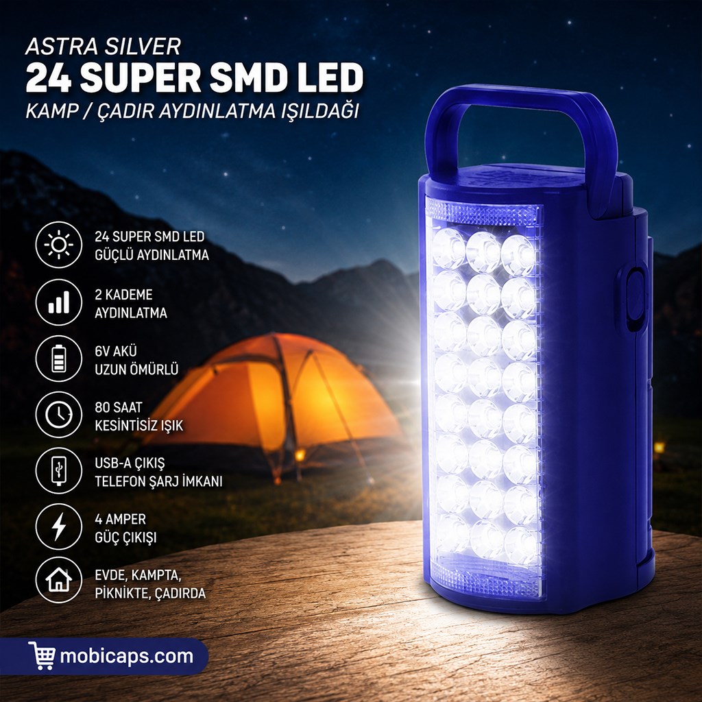 Astra Silver RD-24 LED Işıldak