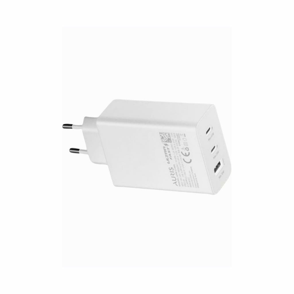Auris Ars-Ch65 65W Ultra Fast 2X Type-C 1X USB Girişli Hızlı Şarj Cihazı