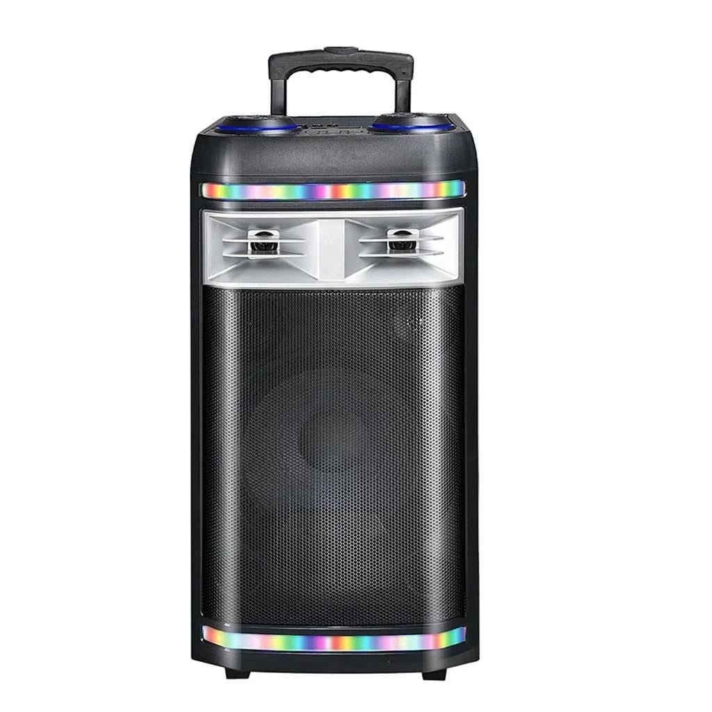 Avcrowns CH-126 Extra Large Çift Mikrofonlu Uzaktan Kumandalı Valiz Tipi Çekçek Destekli Party Box USB / TF Card / Aux / Bluetooth Speaker