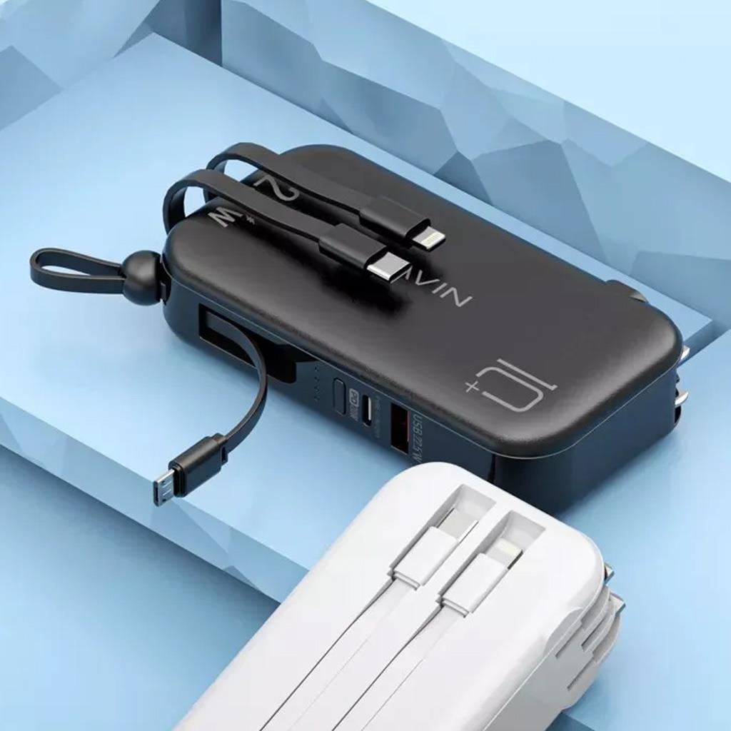 Bavin PC032 10.000mAh 2in1 Adaptör ve Powerbank Bir Arada 22.5W QC3.0 Hızlı Şarj Seti