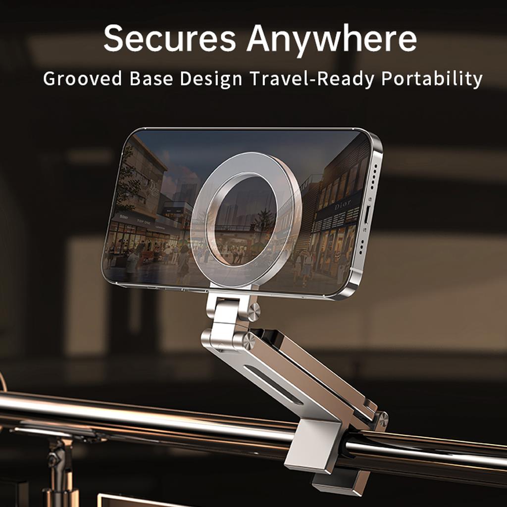 Boneruy E01S Alüminyum Gövde Tasarımlı Masa Sıkıştırma Aparatlı 360 Derece Döner Başlıklı Magsafe Telefon Standı