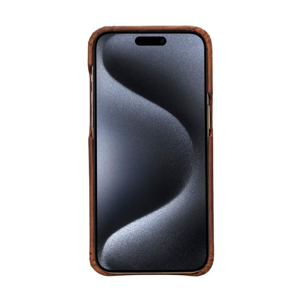 Bouletta Apple iPhone 15 Pro Max Uyumlu Deri Arka Kapak F360 G2