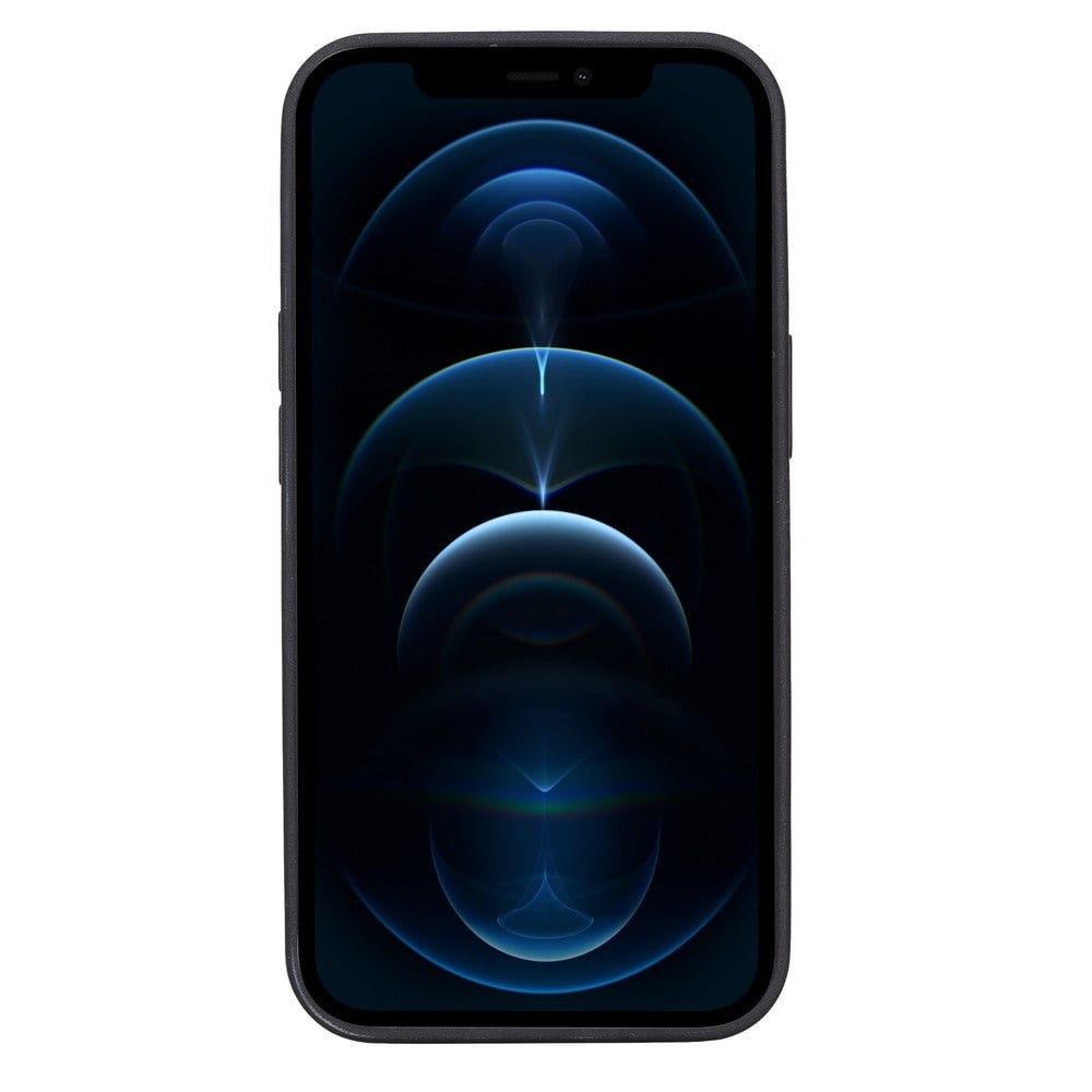 Bouletta Apple iPhone 15 Pro Max Uyumlu Deri Arka Kapak RST1 Siyah
