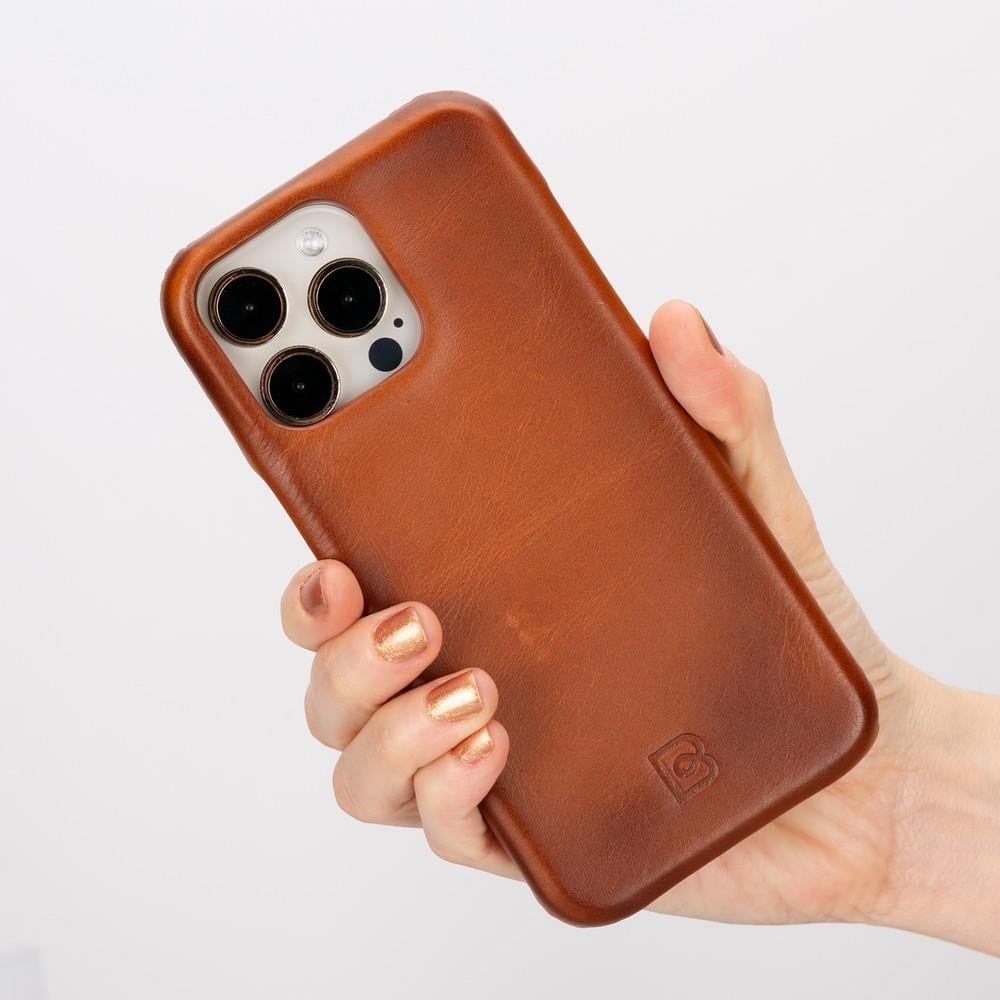 Bouletta Apple iPhone 15 Pro Max Uyumlu Deri Arka Kapak F360 RST2EF