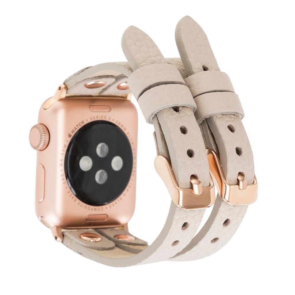 Bouletta Apple Watch Uyumlu Deri Kordon Ely Double Tour ERC3 Bej