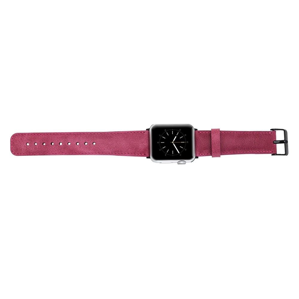 Bouletta Apple Watch Uyumlu Deri Kordon 42-44-45mm TN08 Pembe