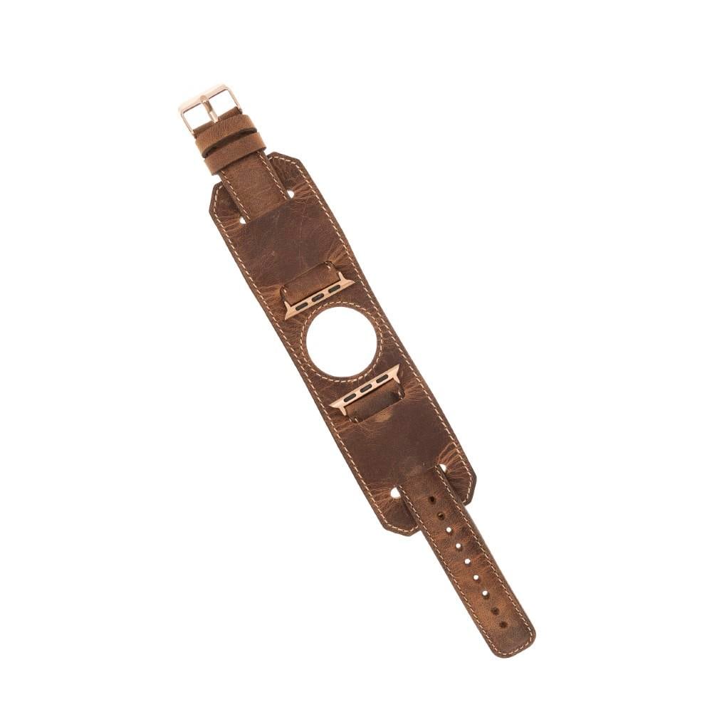 Bouletta Apple Watch Uyumlu Deri Kordon 42-44-45mm Cuff G2 Kahve