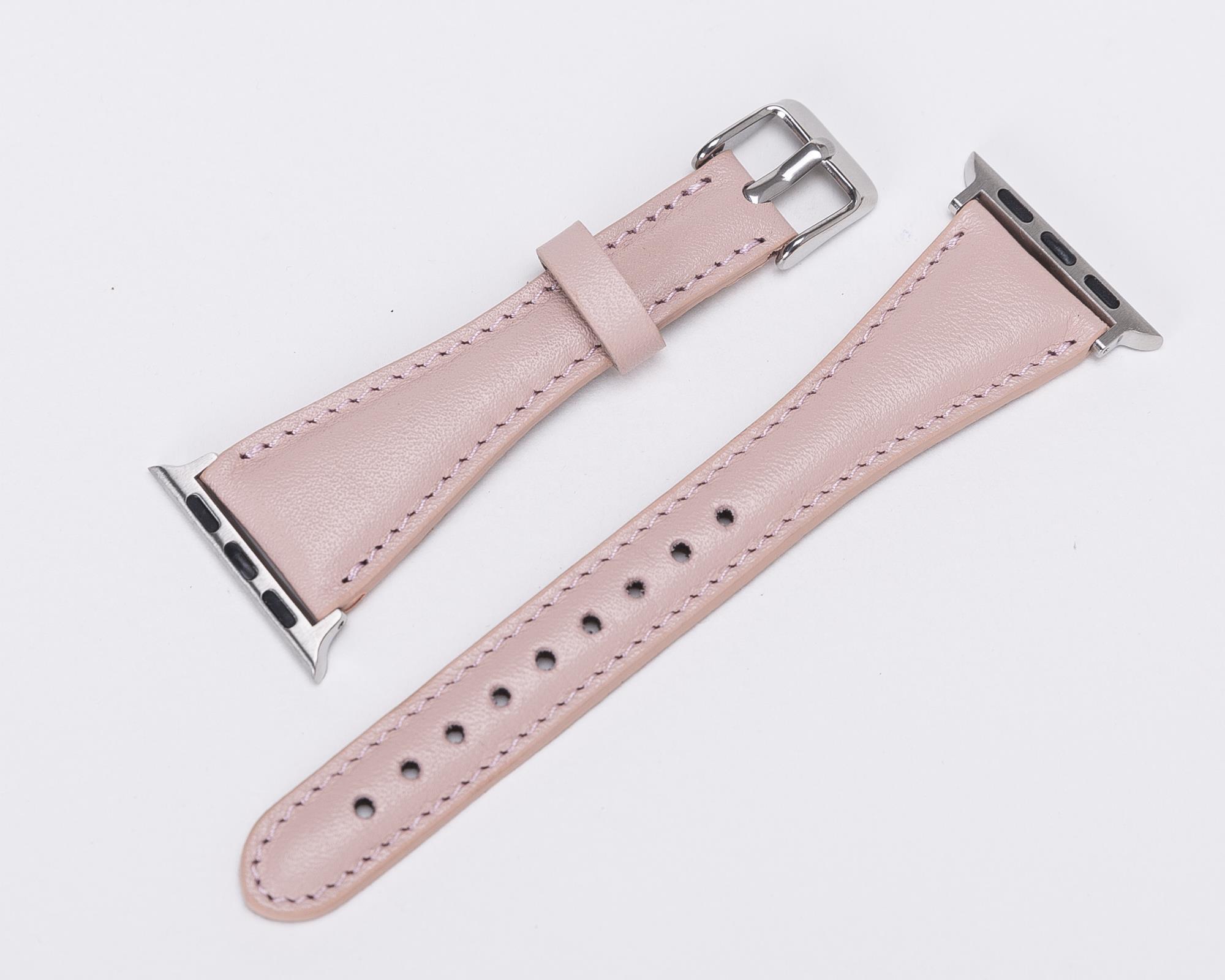 Bouletta Apple Watch Uyumlu Deri Kordon 38-40-41mm Pembe
