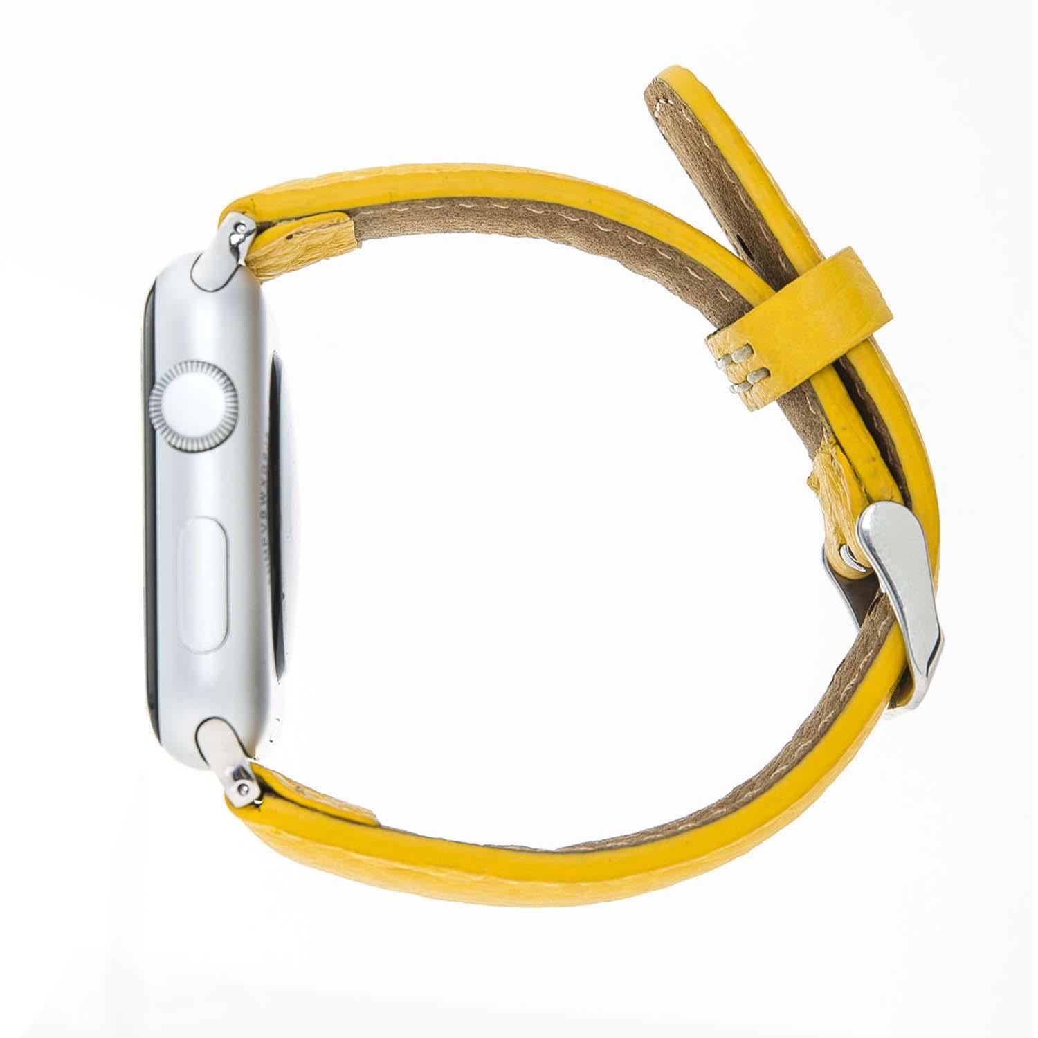 Bouletta Apple Watch Uyumlu Deri Kordon 38-40-41mm FL12 Sarı