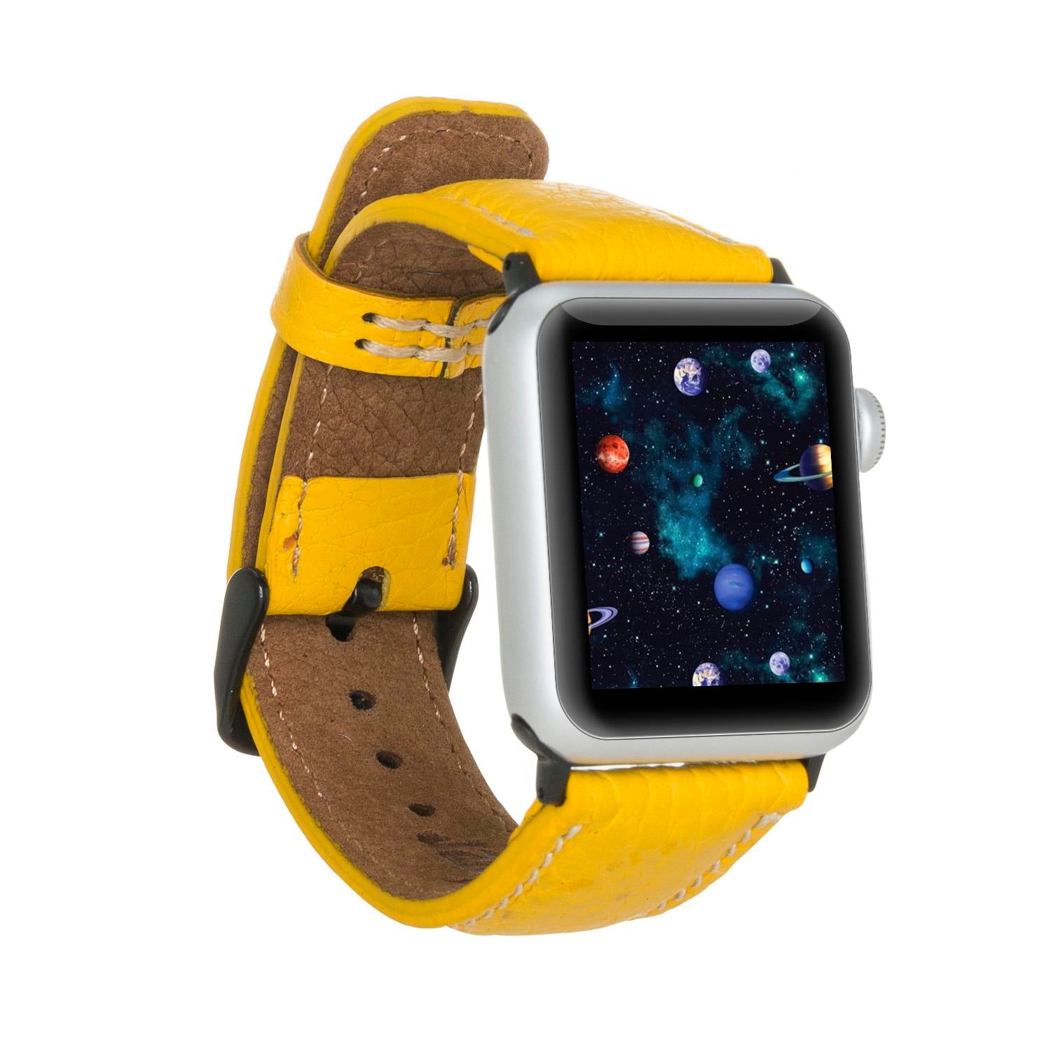 Bouletta Apple Watch Uyumlu Deri Kordon 38-40-41mm FL12 Sarı