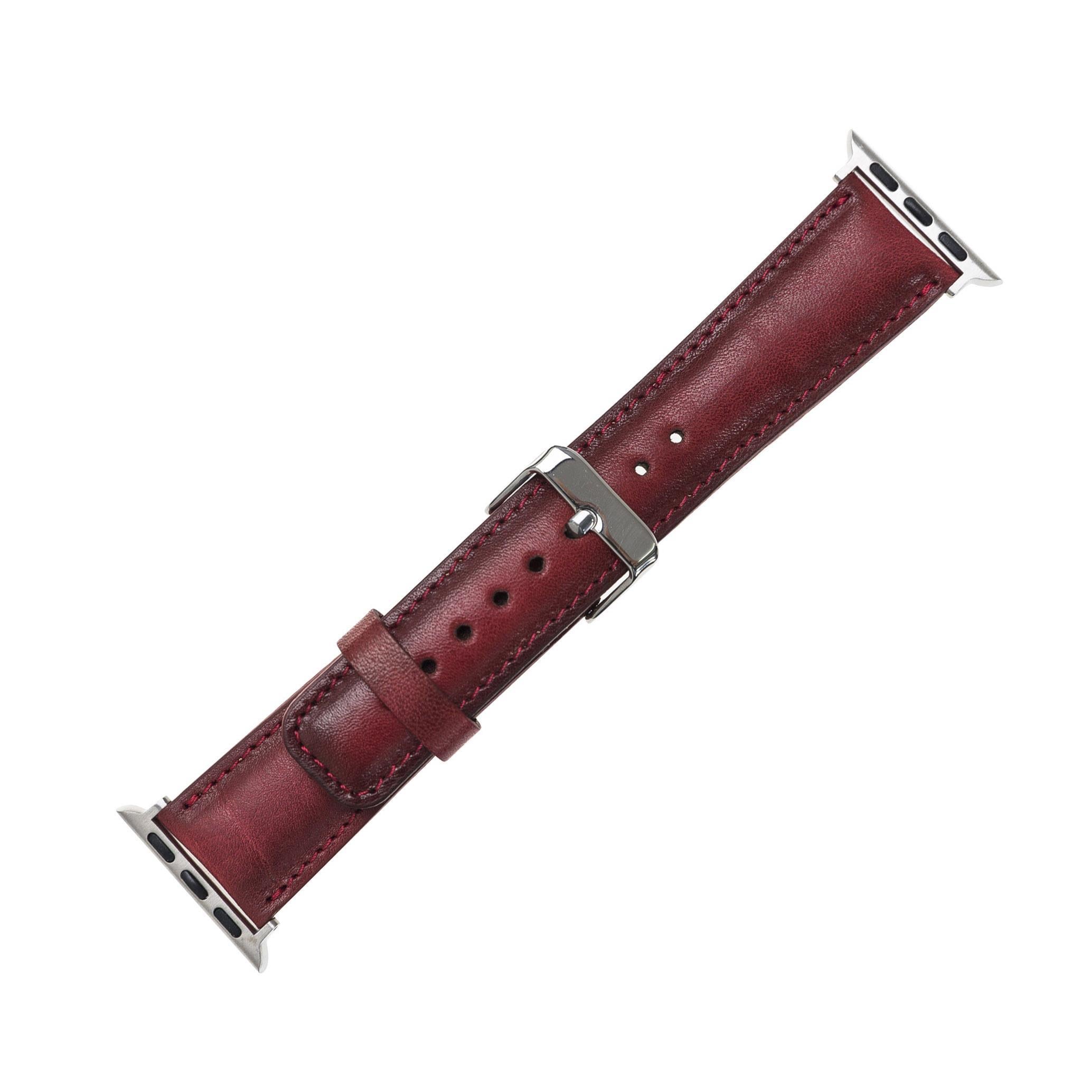 Bouletta Apple Watch Uyumlu Deri Kordon 38-40-41mm V4EF Kırmızı
