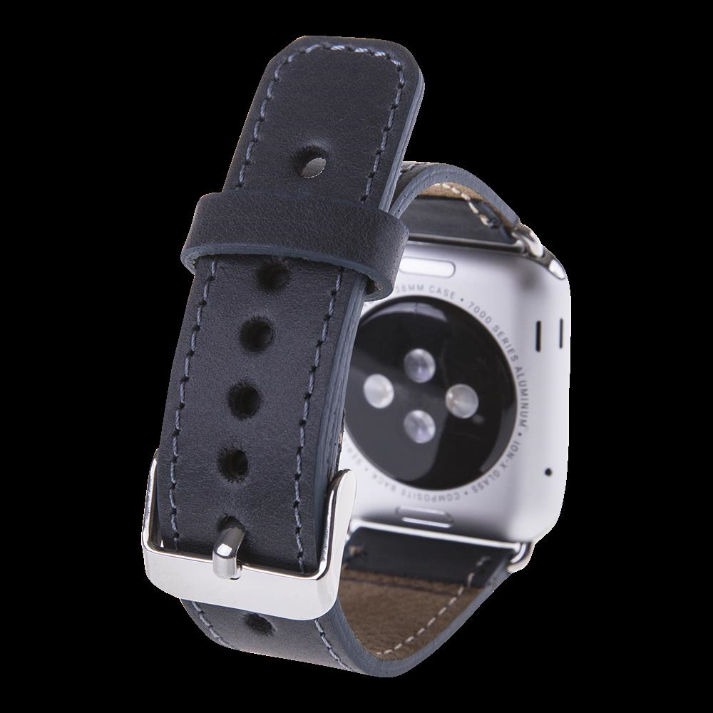 Bouletta Apple Watch Uyumlu Deri Kordon 38-40-41mm Mavi