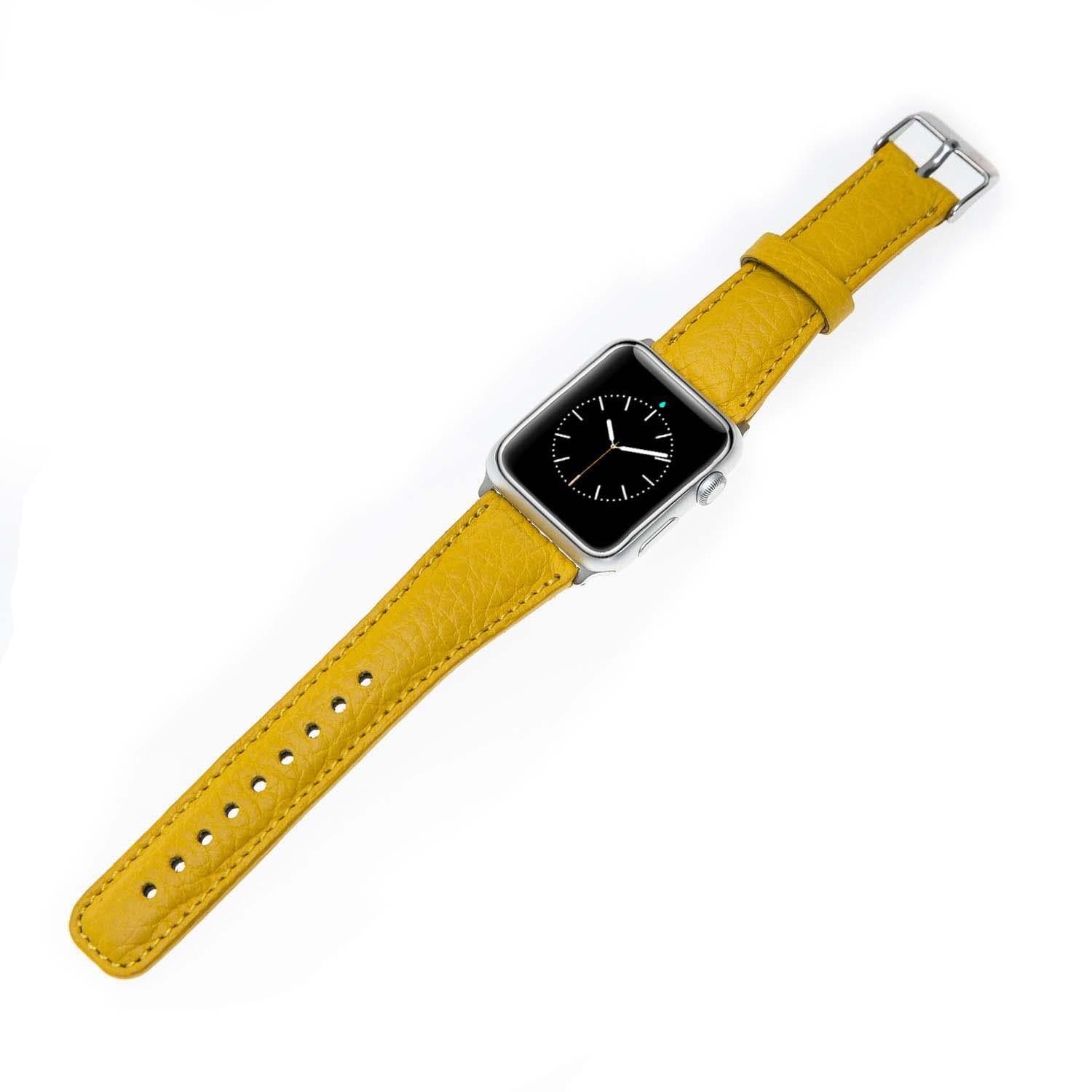 Bouletta Apple Watch Uyumlu Deri Kordon 38-40-41mm FL12 Sarı