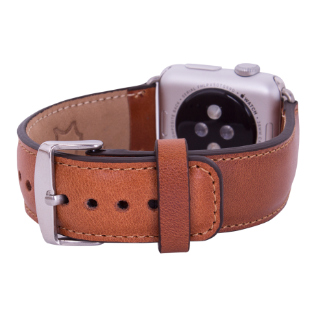 Bouletta Apple Watch Uyumlu Deri Kordon 38-40-41mm RST2 Taba