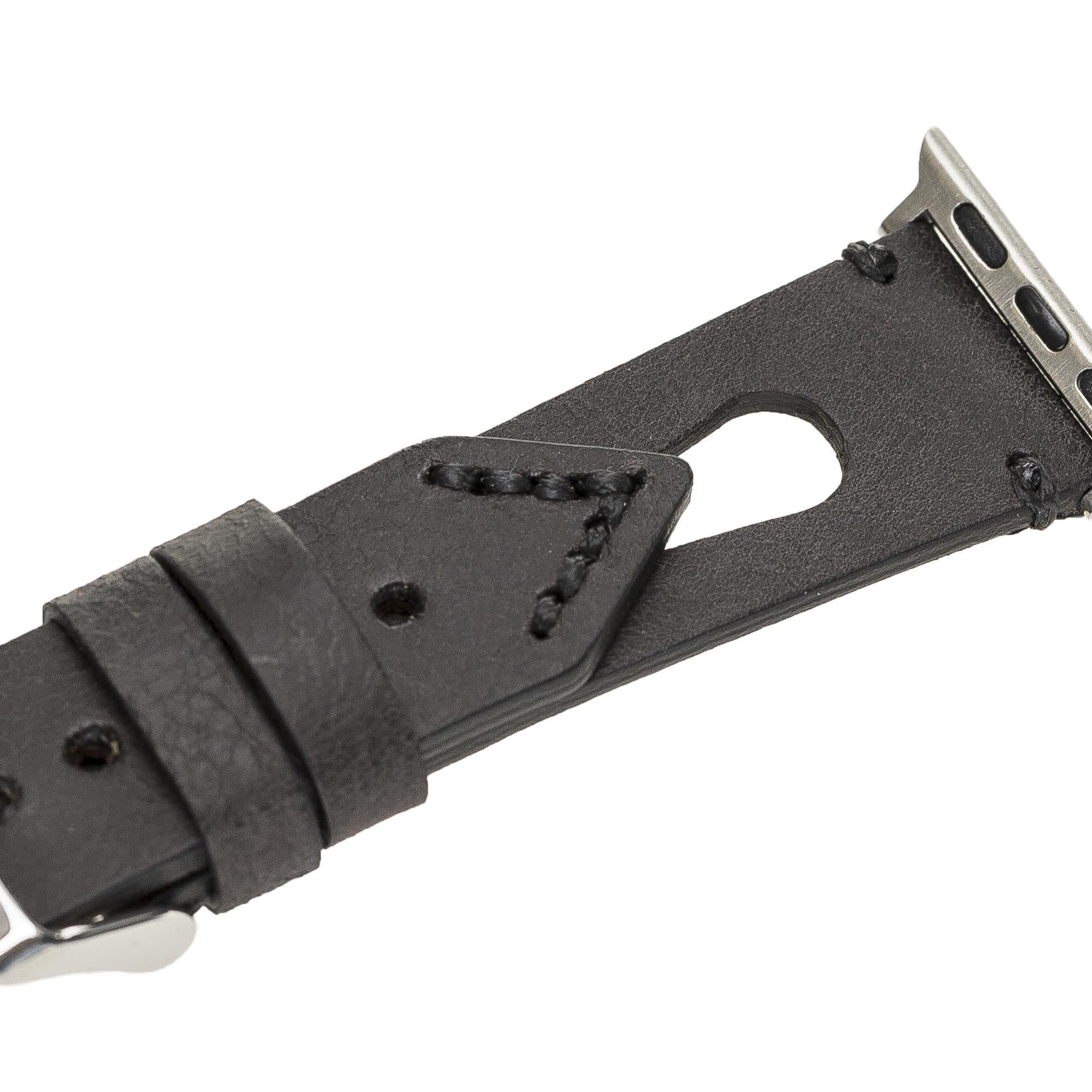 Bouletta Apple Watch Uyumlu Deri Kordon 38-40-41mm Füme