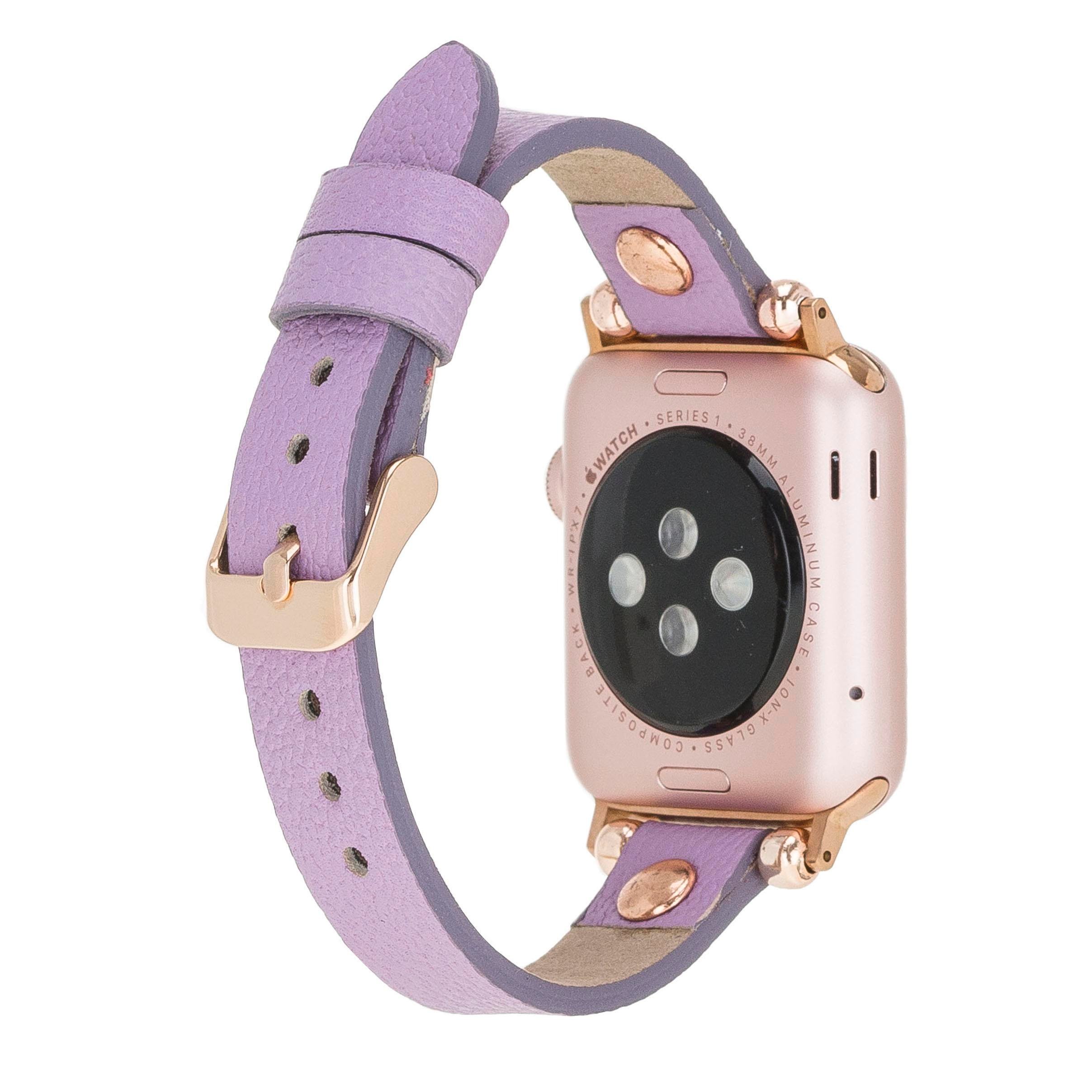 Bouletta Apple Watch Uyumlu Deri Kordon 38-40-41mm RT CP22 Lila