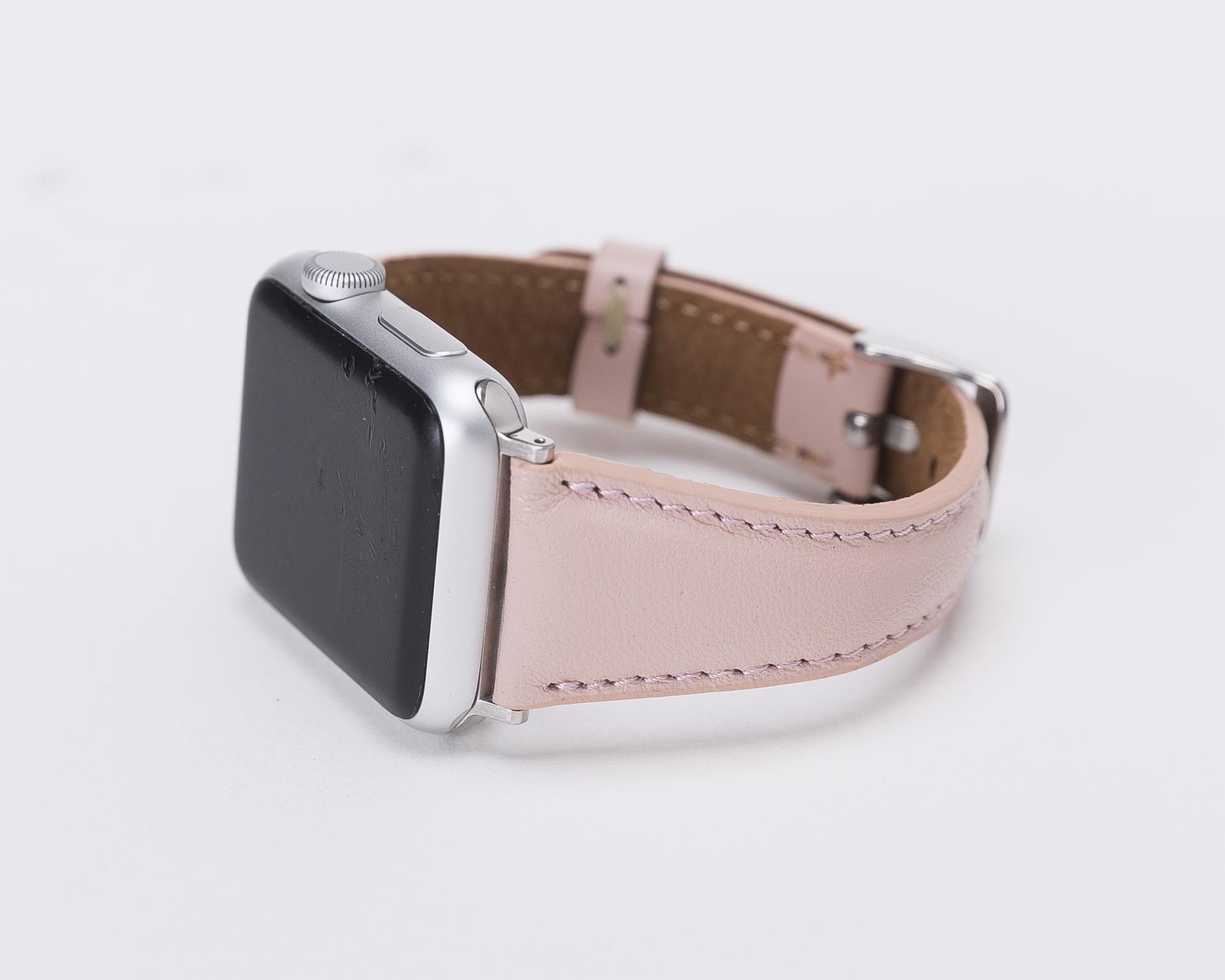 Bouletta Apple Watch Uyumlu Deri Kordon 38-40-41mm Pembe