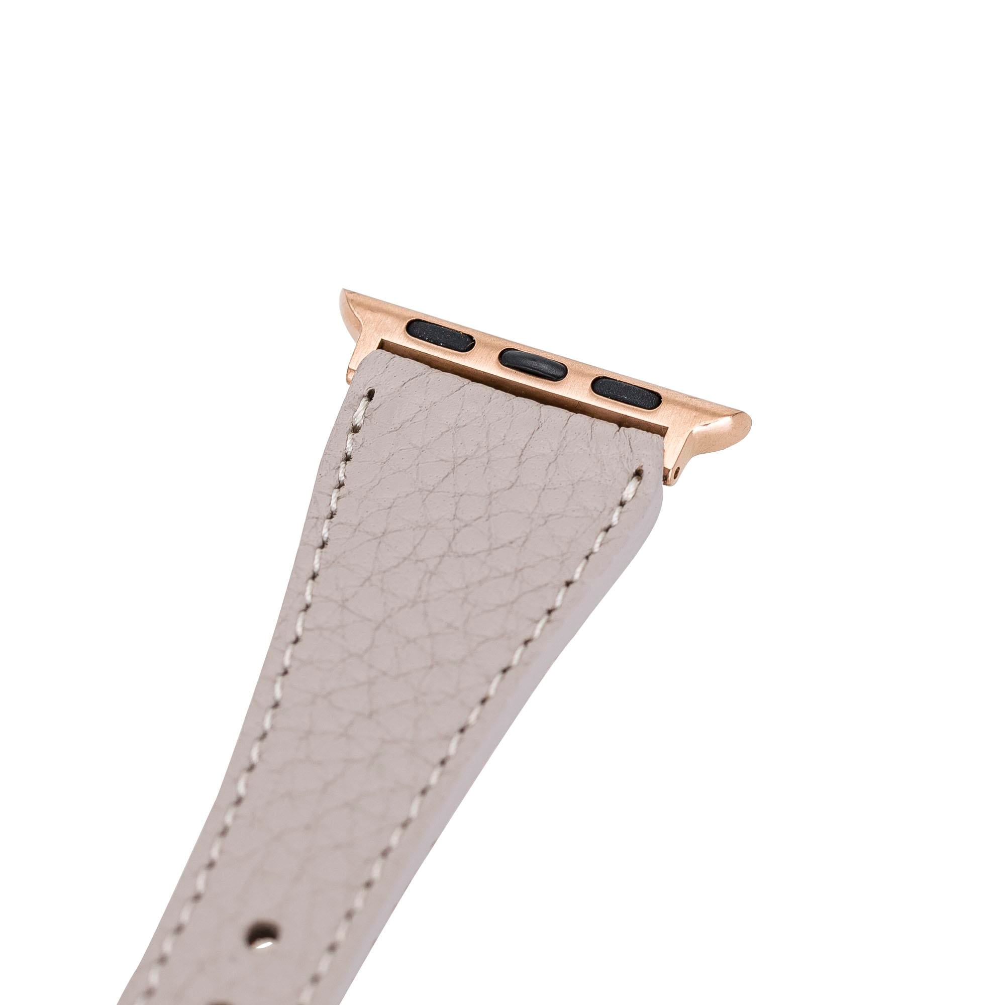 Bouletta Apple Watch Uyumlu Deri Kordon 38-40-41mm Roma ERC3 Bej