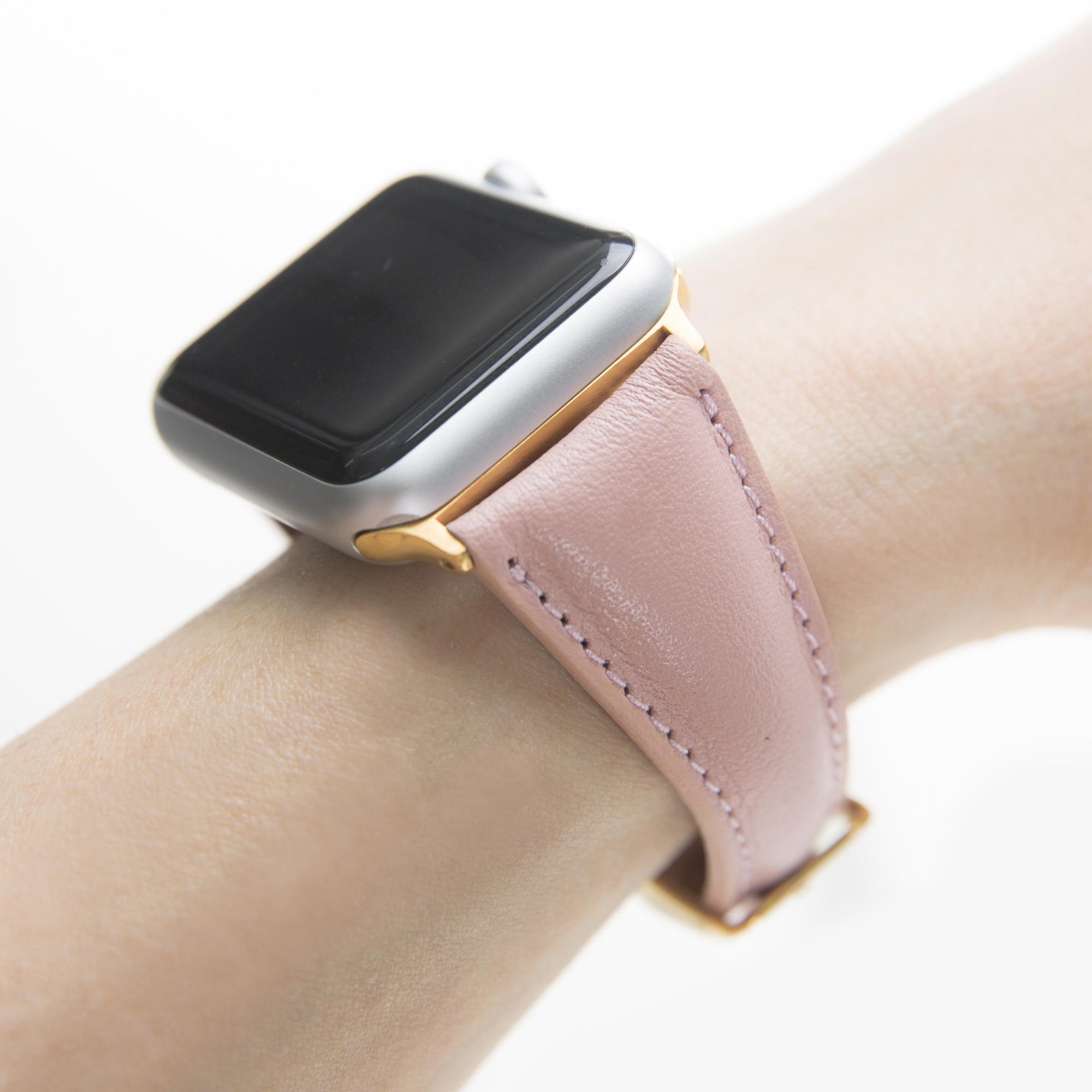 Bouletta Apple Watch Uyumlu Deri Kordon 38-40-41mm Pembe