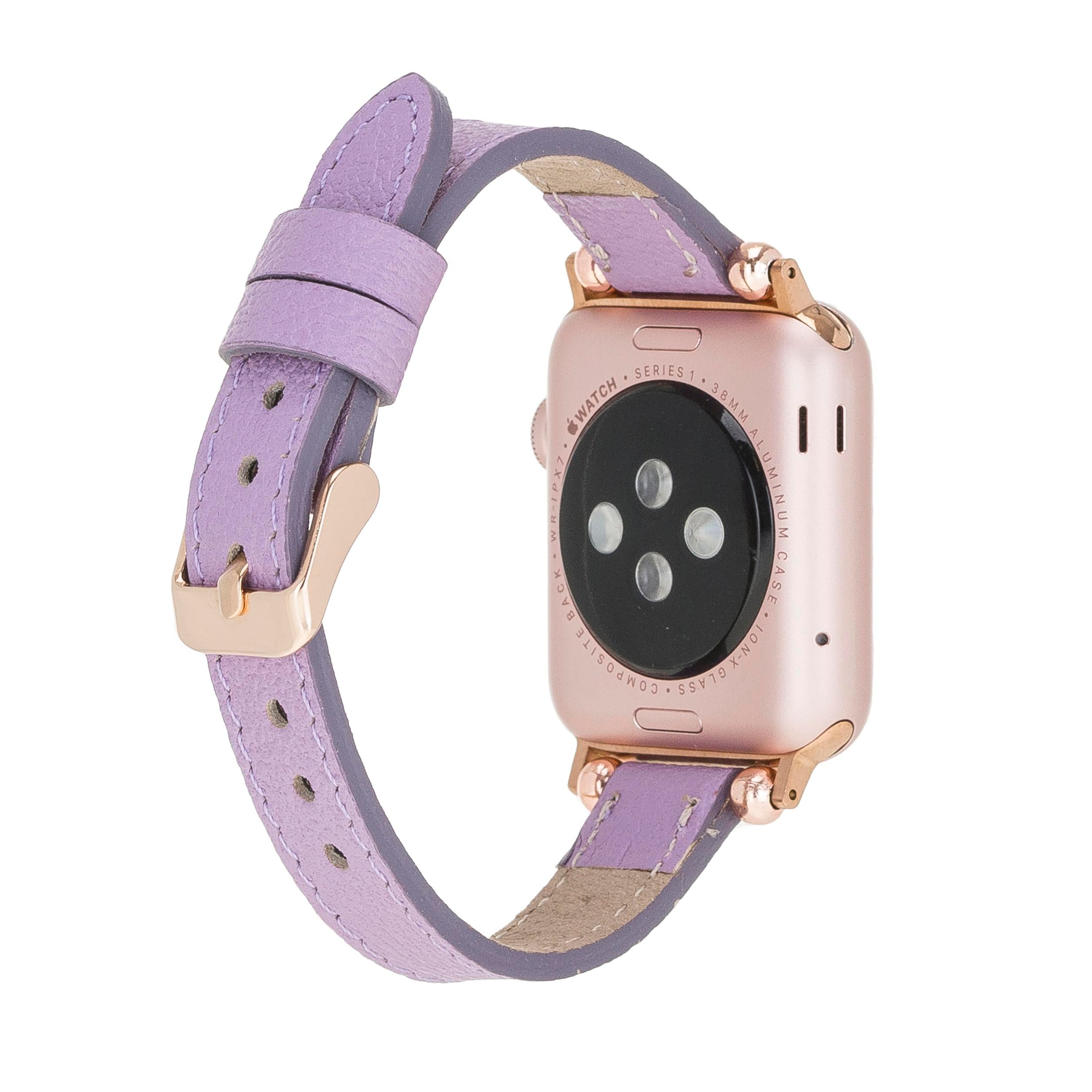 Bouletta Apple Watch Uyumlu Deri Kordon 38-40-41mm CP22 Lila