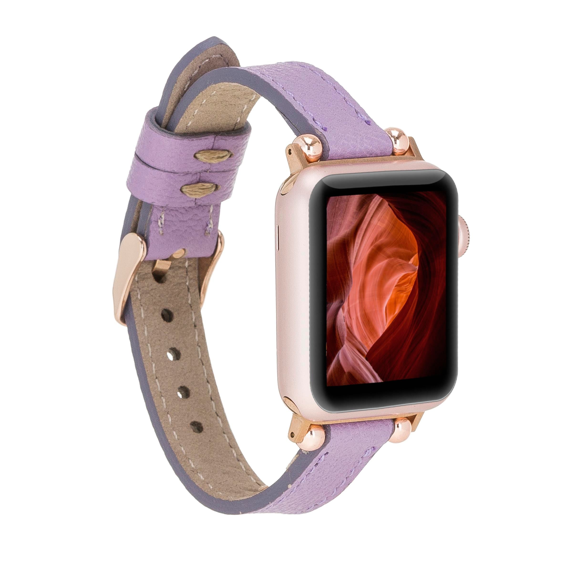 Bouletta Apple Watch Uyumlu Deri Kordon 38-40-41mm CP22 Lila