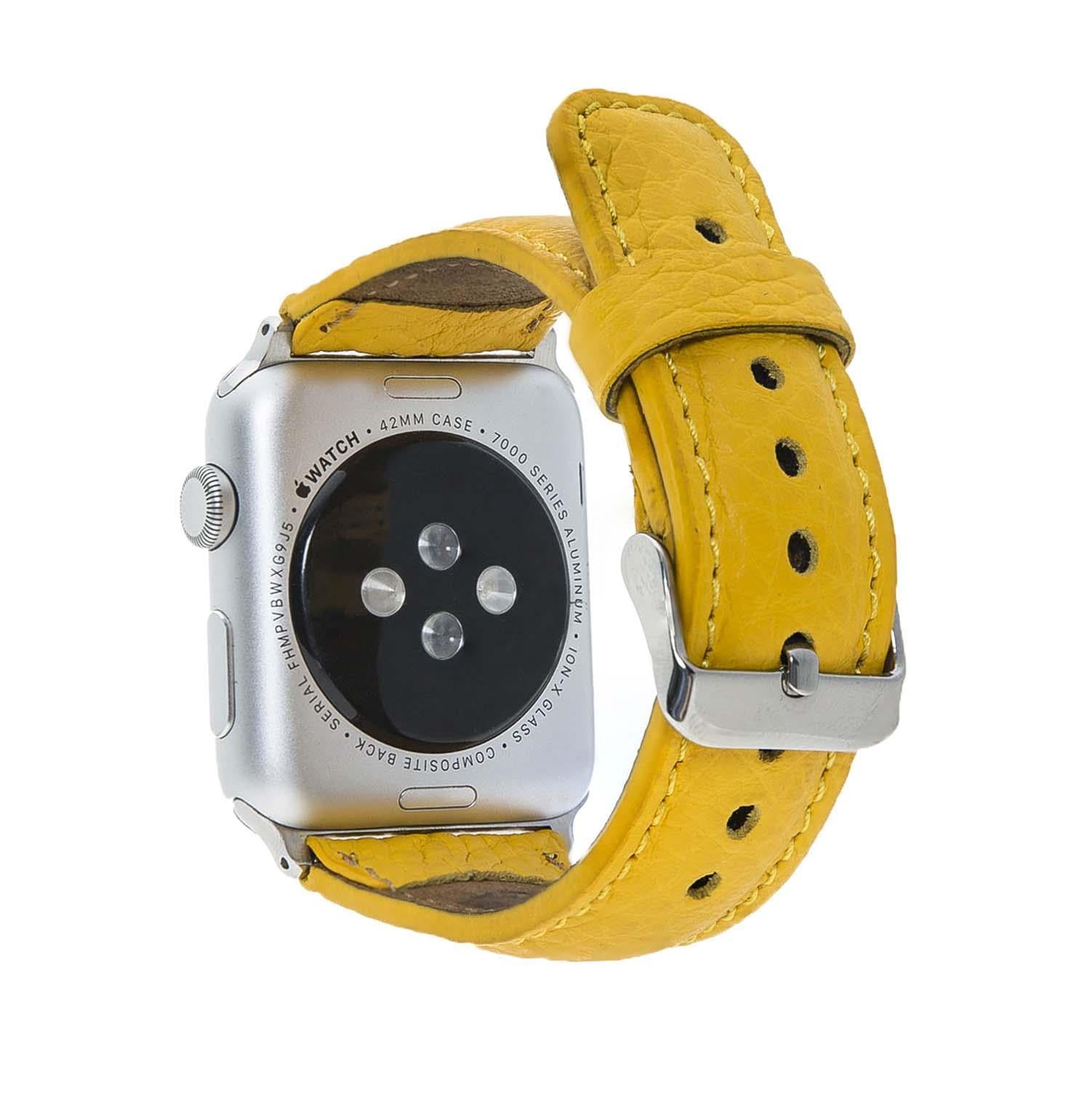Bouletta Apple Watch Uyumlu Deri Kordon 38-40-41mm FL12 Sarı