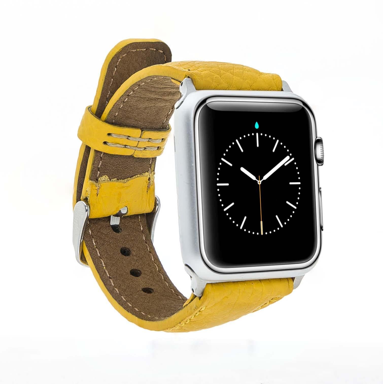 Bouletta Apple Watch Uyumlu Deri Kordon 38-40-41mm FL12 Sarı