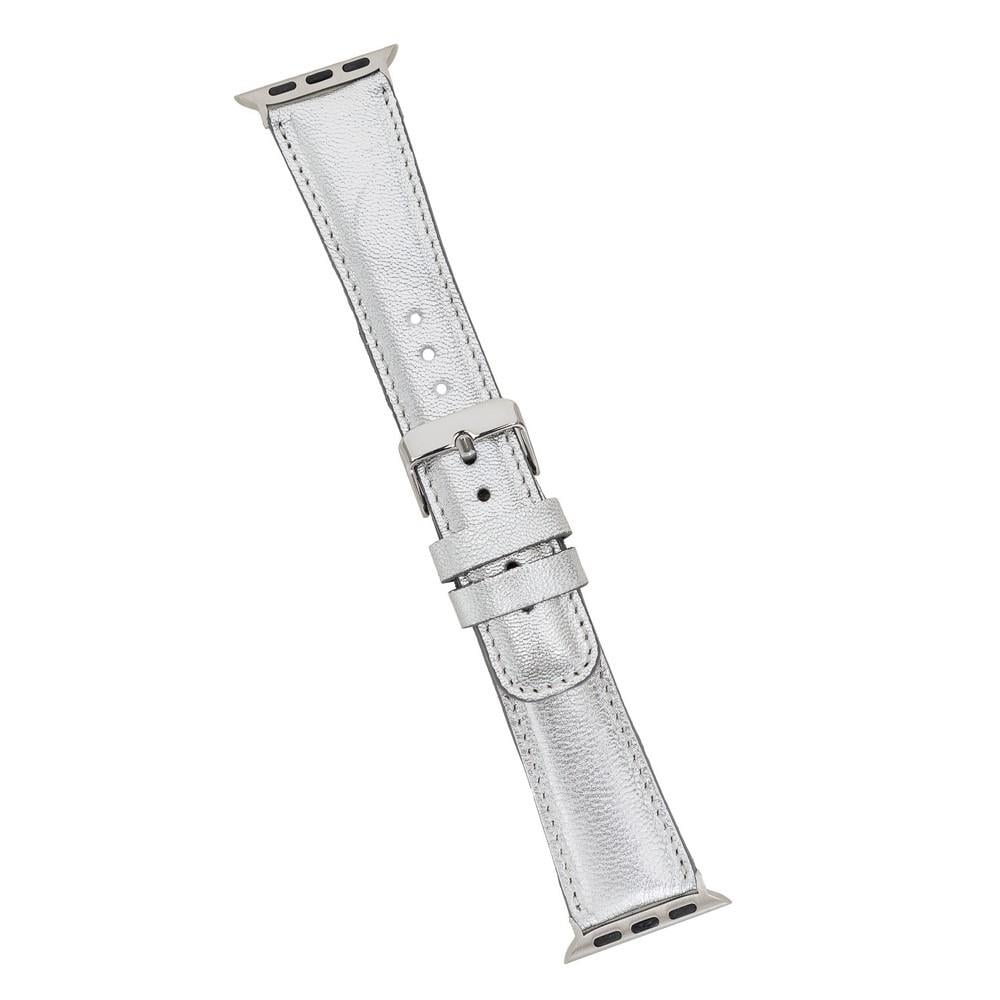 Bouletta Apple Watch Uyumlu Deri Kordon 42-44-45mm Silver