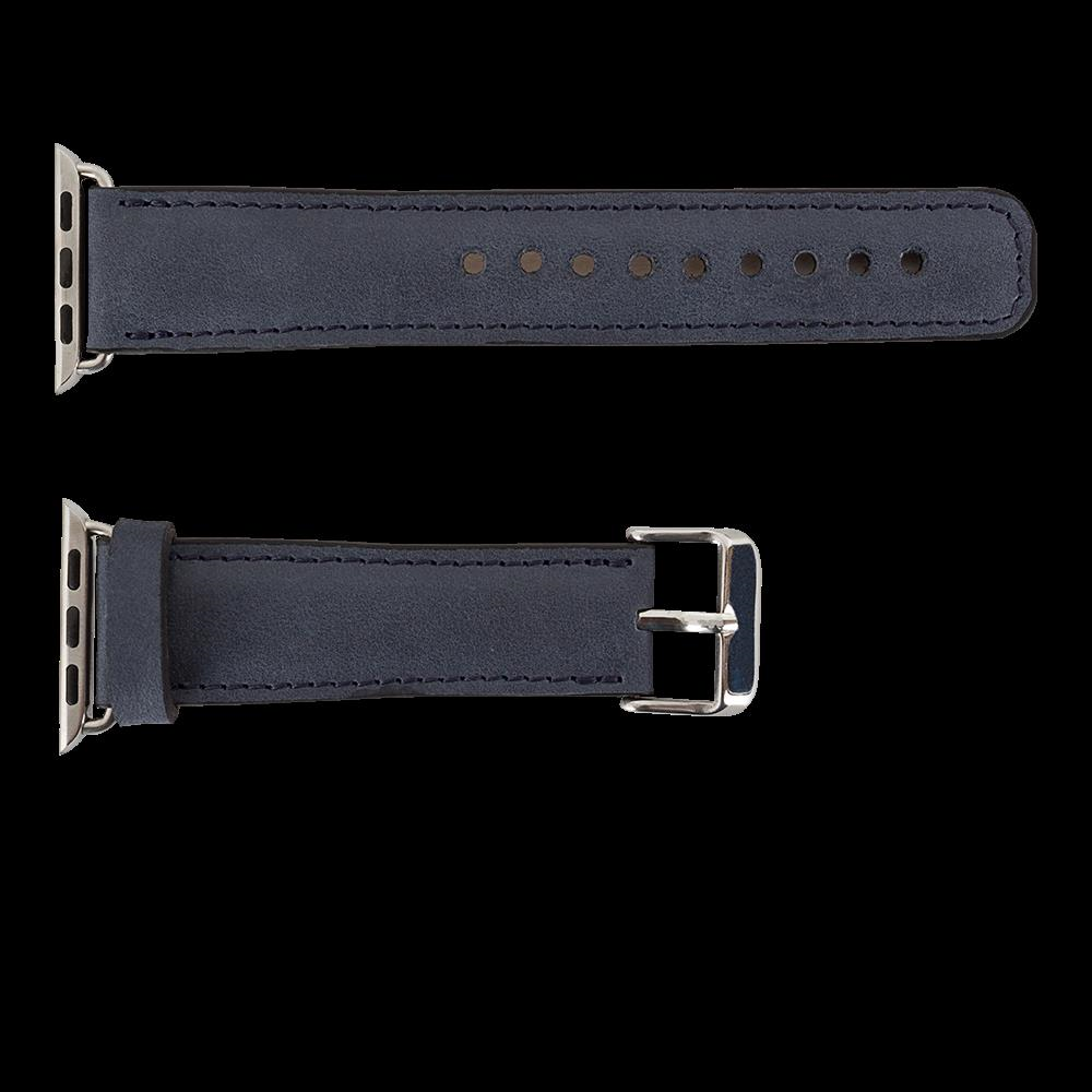 Bouletta Apple Watch Uyumlu Deri Kordon 38-40-41mm G3 Mavi