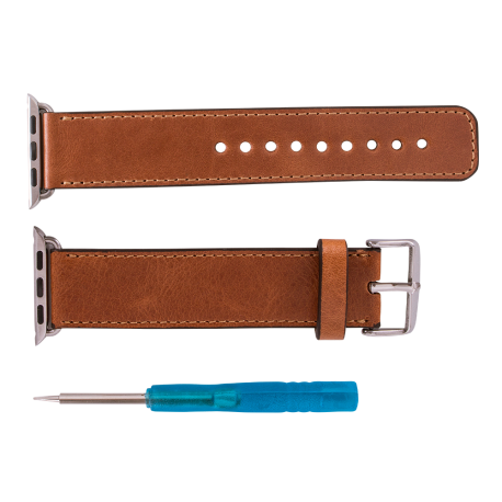 Bouletta Apple Watch Uyumlu Deri Kordon 38-40-41mm RST2 Taba