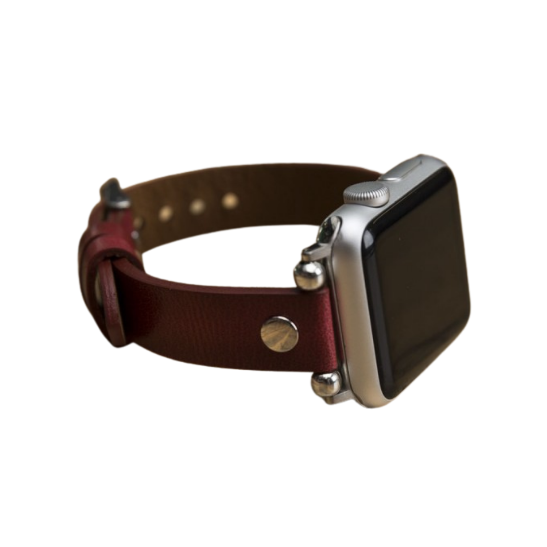 Bouletta Apple Watch Uyumlu Deri Kordon 38-40-41mm ST V4EF Bordo