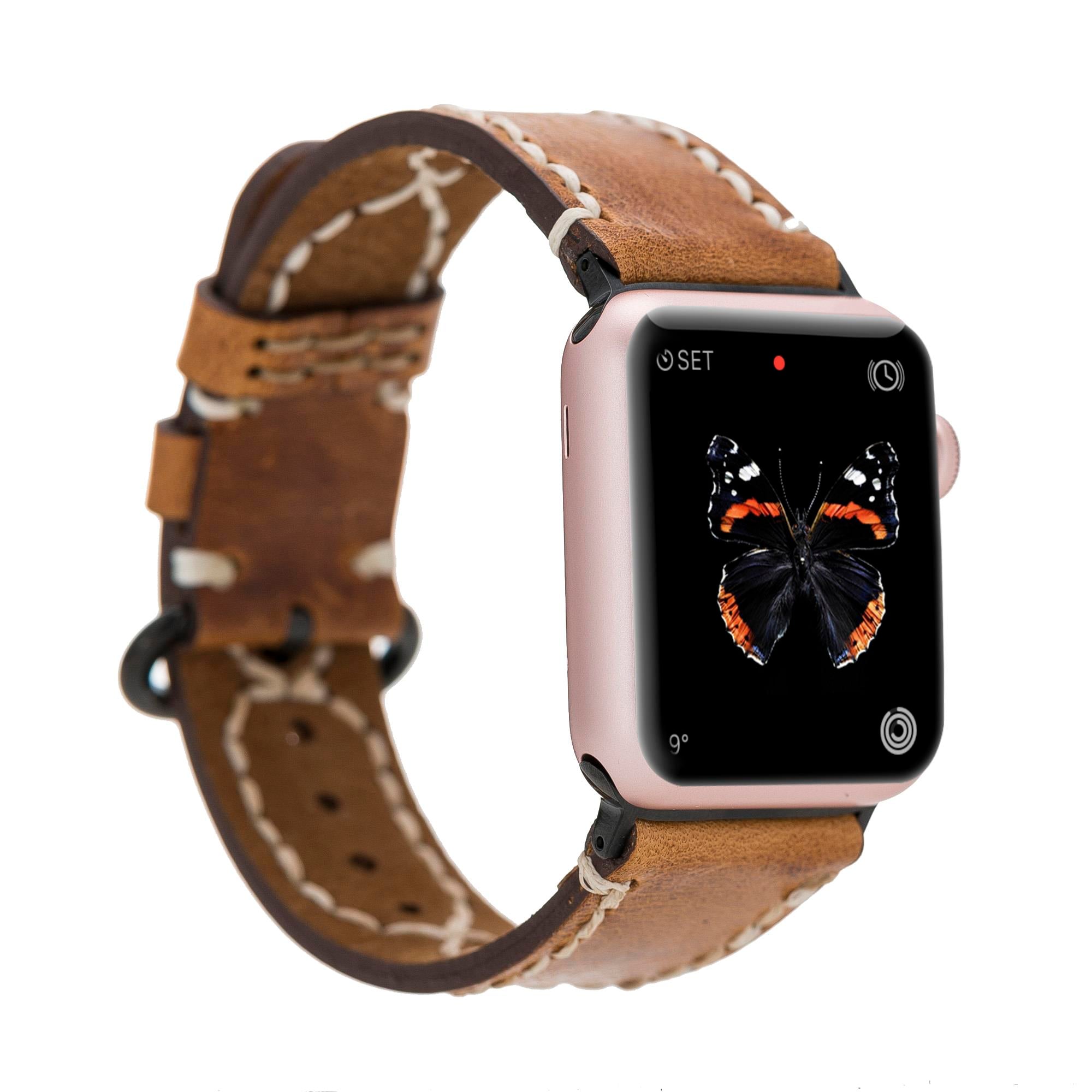 Bouletta Apple Watch Uyumlu Deri Kordon 42-44-45mm DIAN V18