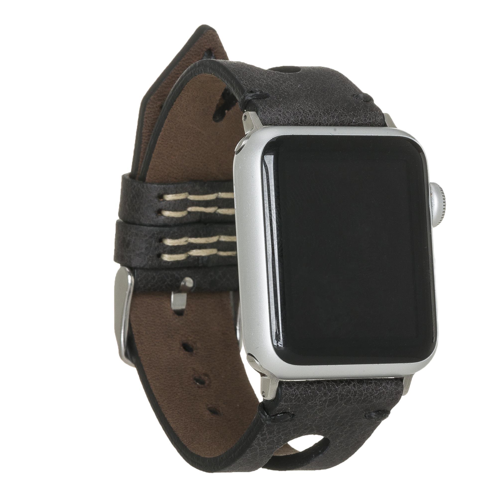 Bouletta Apple Watch Uyumlu Deri Kordon 38-40-41mm Füme