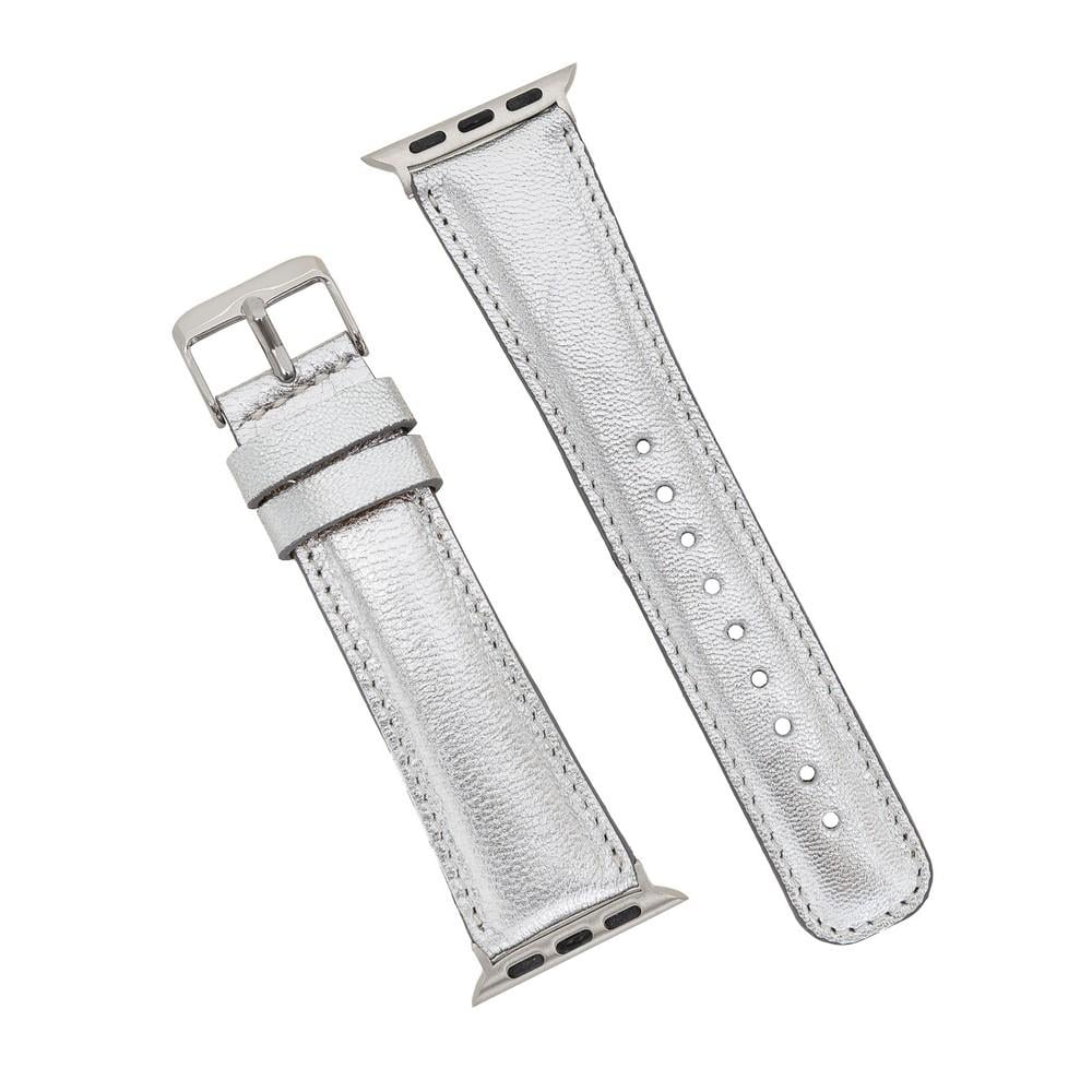 Bouletta Apple Watch Uyumlu Deri Kordon 42-44-45mm Silver