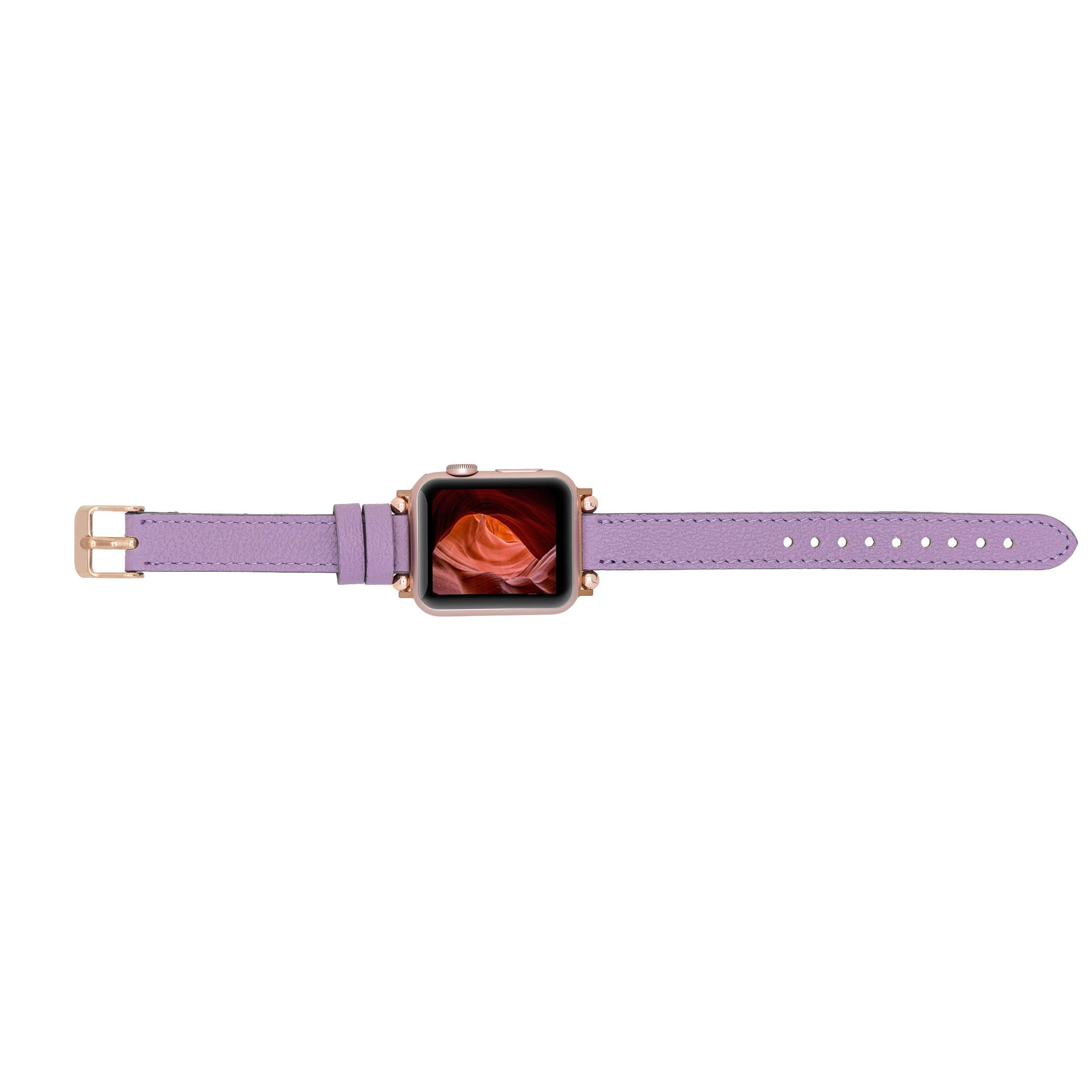 Bouletta Apple Watch Uyumlu Deri Kordon 38-40-41mm CP22 Lila