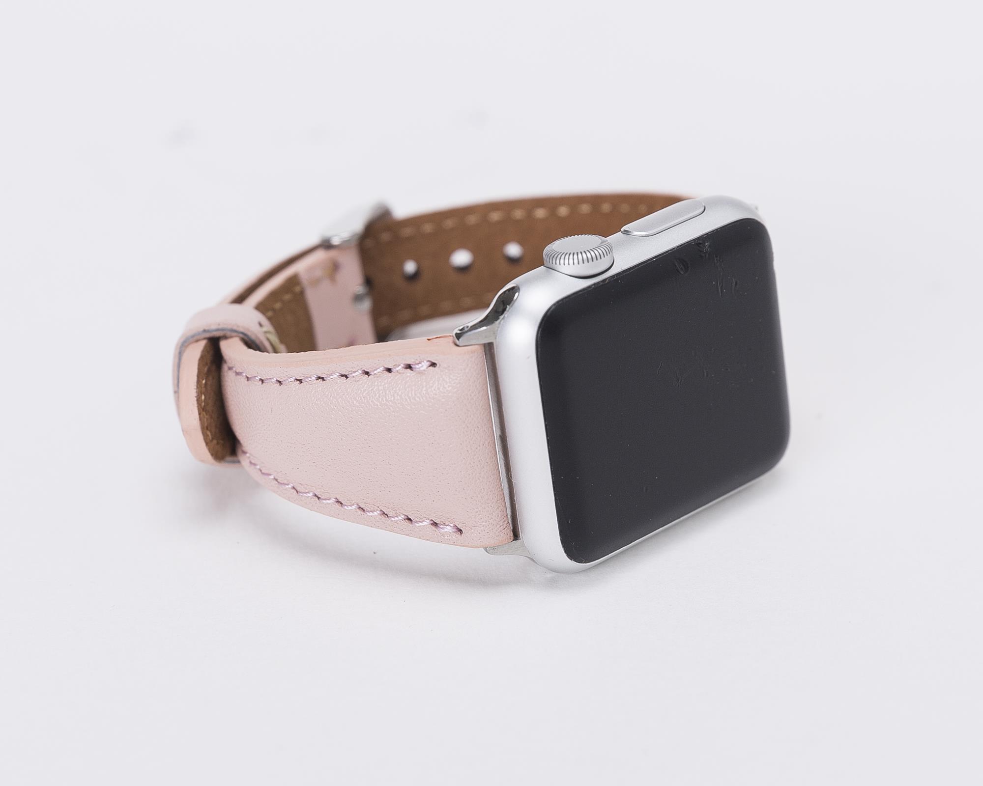 Bouletta Apple Watch Uyumlu Deri Kordon 38-40-41mm Pembe
