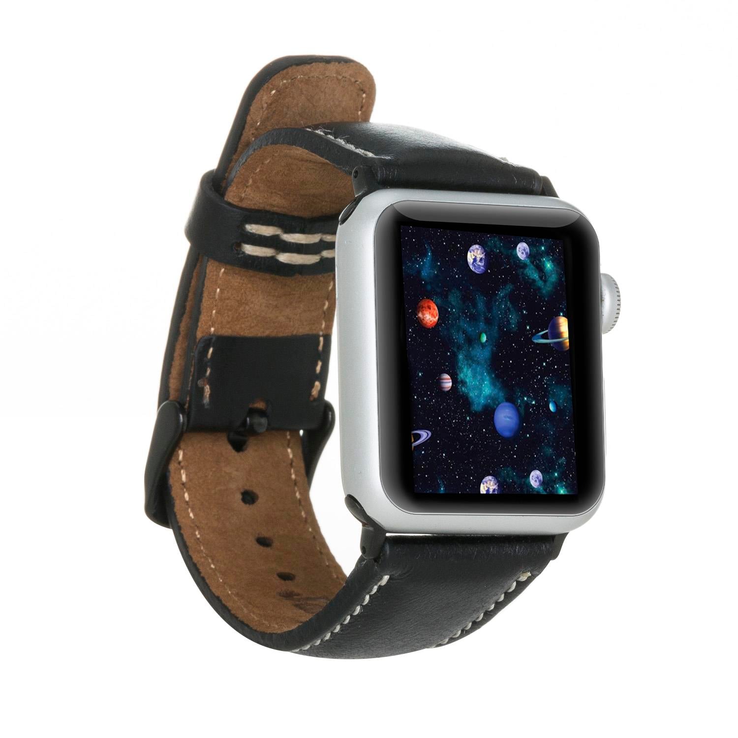 Bouletta Apple Watch Uyumlu Deri Kordon 42-44-45mm SM3 BC RST1