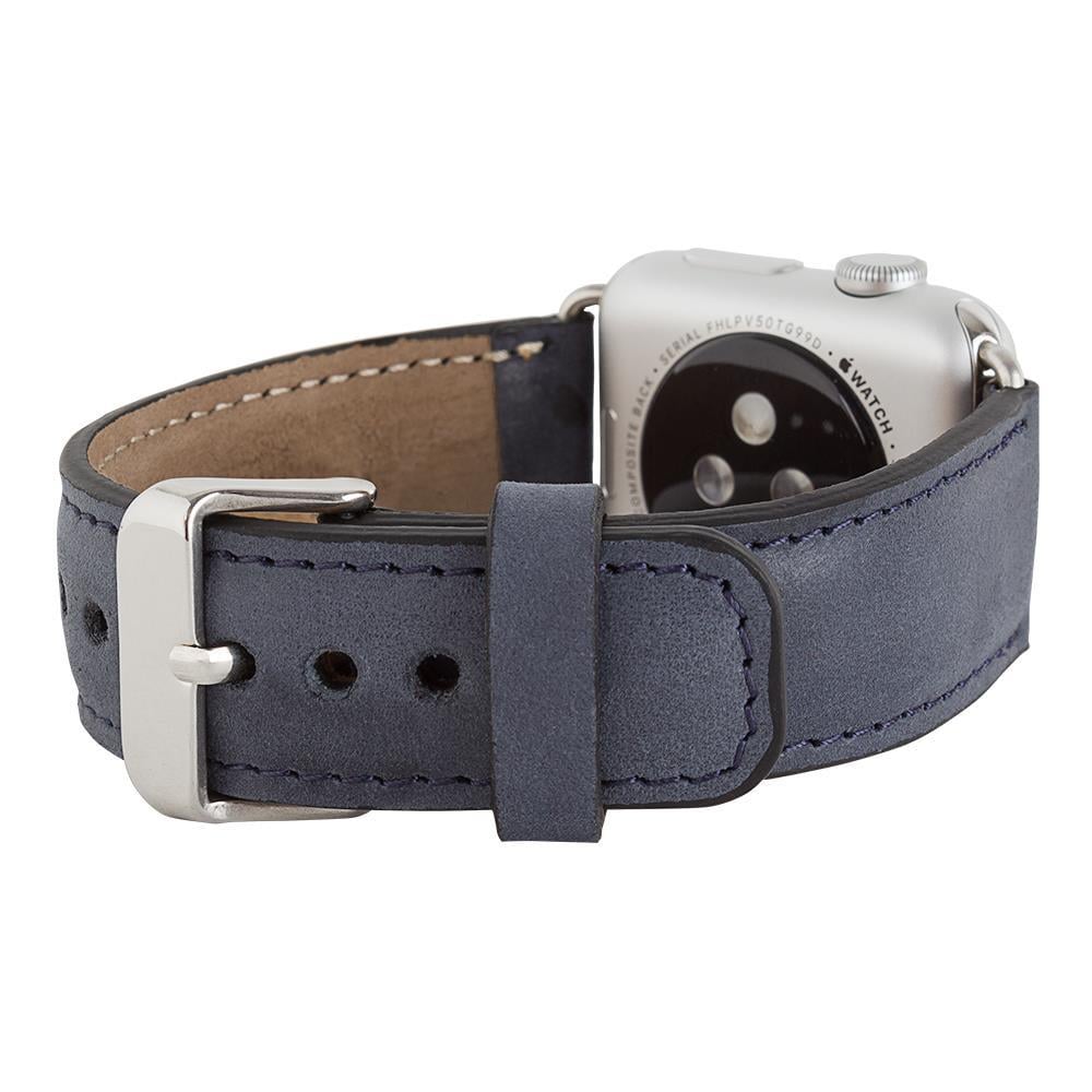 Bouletta Apple Watch Uyumlu Deri Kordon 38-40-41mm G3 Mavi