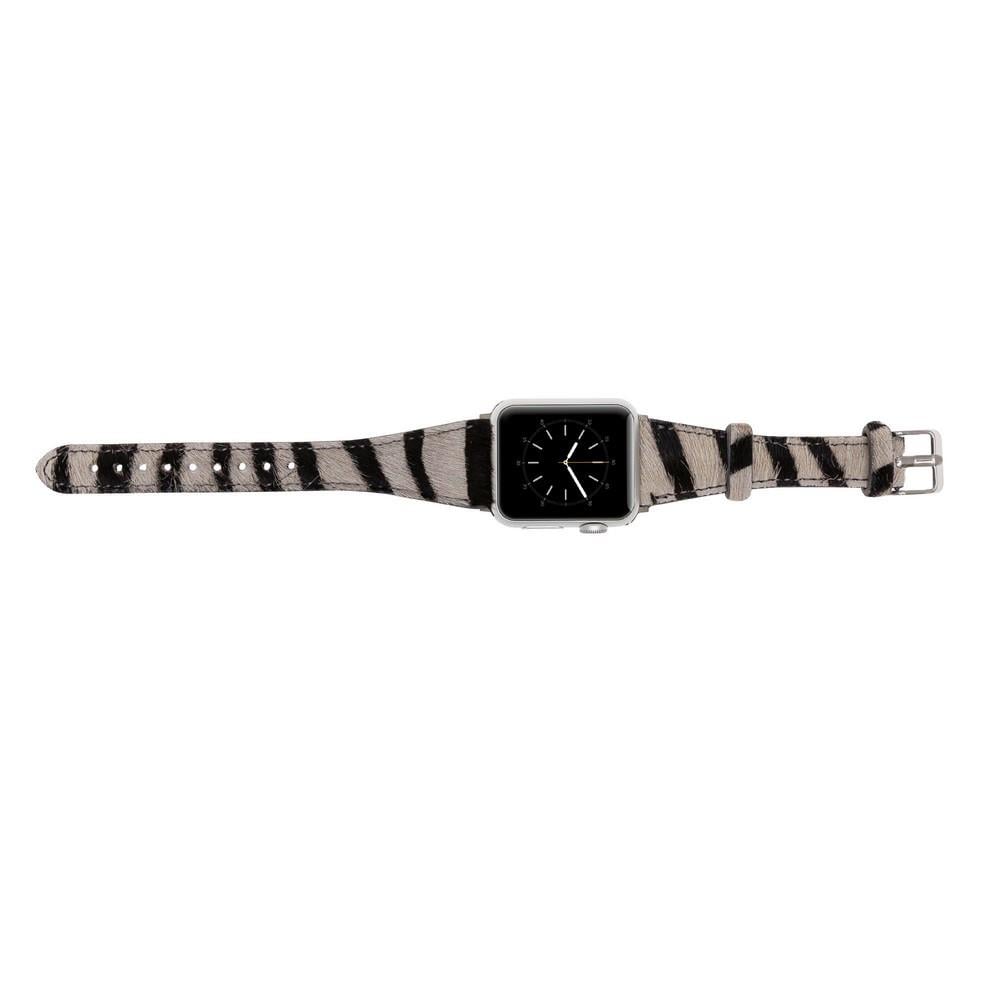 Bouletta Apple Watch Uyumlu Deri Kordon 38-40-41mm Slim Zebra