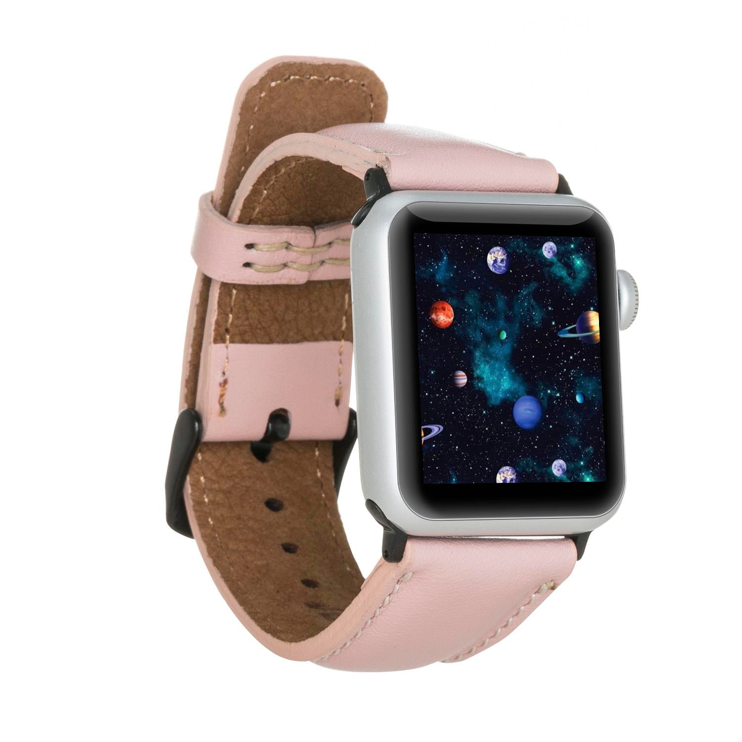 Bouletta Apple Watch Uyumlu Deri Kordon 38-40-41mm NU2-SM3 Siyah
