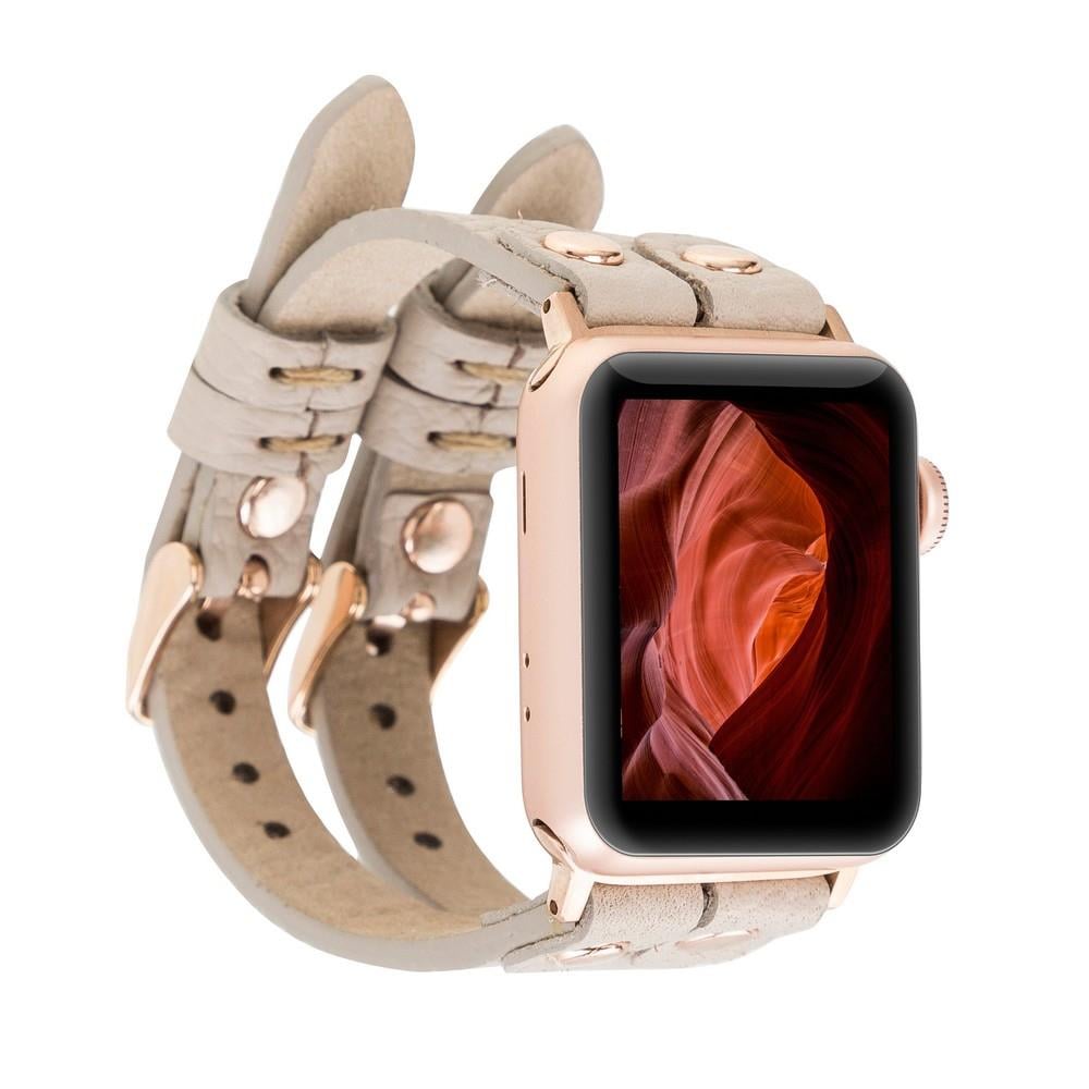 Bouletta Apple Watch Uyumlu Deri Kordon Ely Double Tour ERC3 Bej