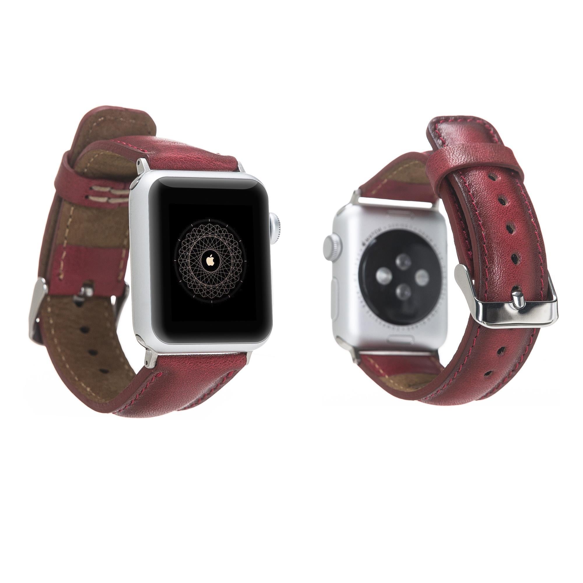 Bouletta Apple Watch Uyumlu Deri Kordon 38-40-41mm V4EF Kırmızı