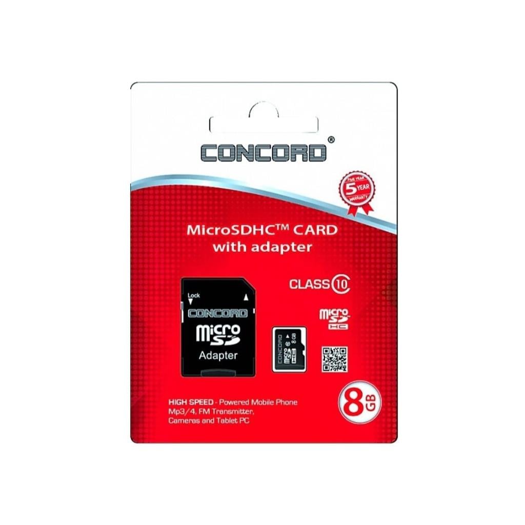 Concord C-M8 8GB Adaptörlü Class 10 Micro SD Hafıza Kartı